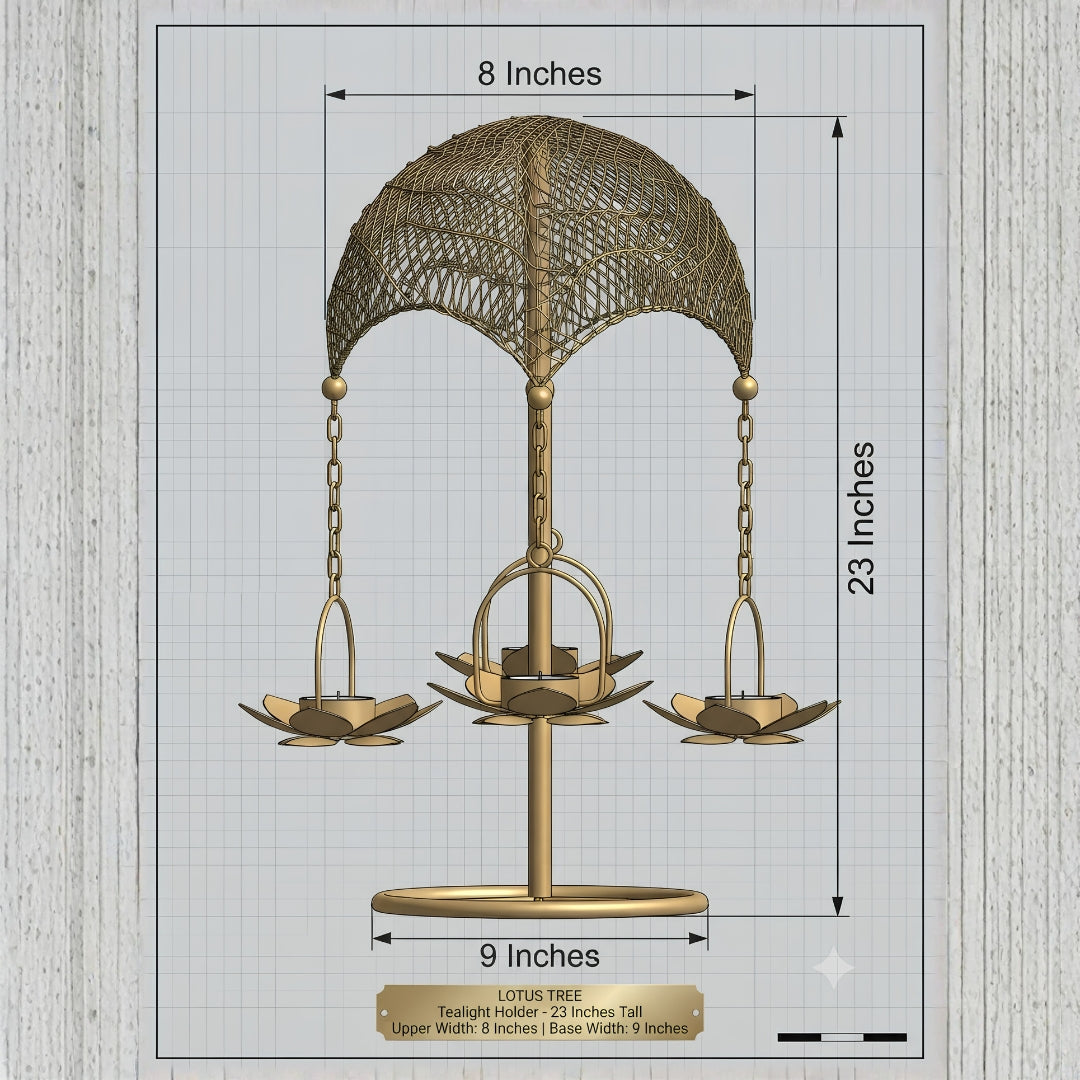 Metal tlight holder jhoomar Medium