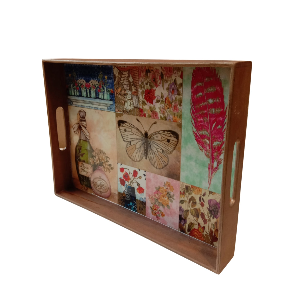 butterfrly rect single tray