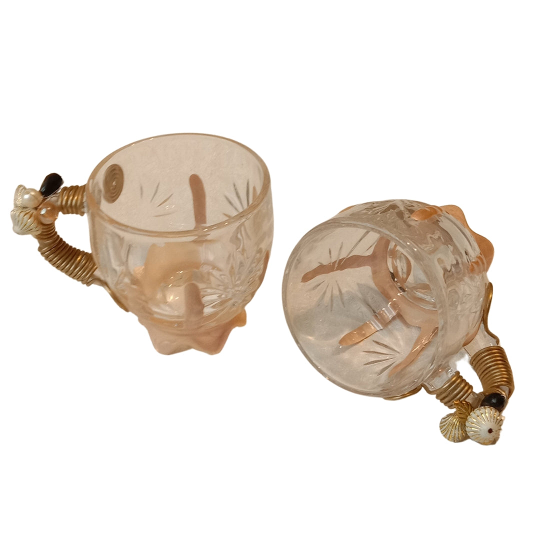 Small Square Tea Filigree Cup Set of 5