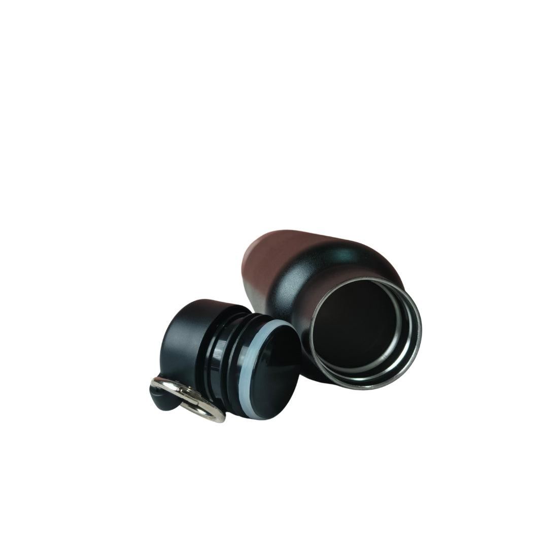 Black Stainless Steel Bottle With Base And Ring Handle(750ml)