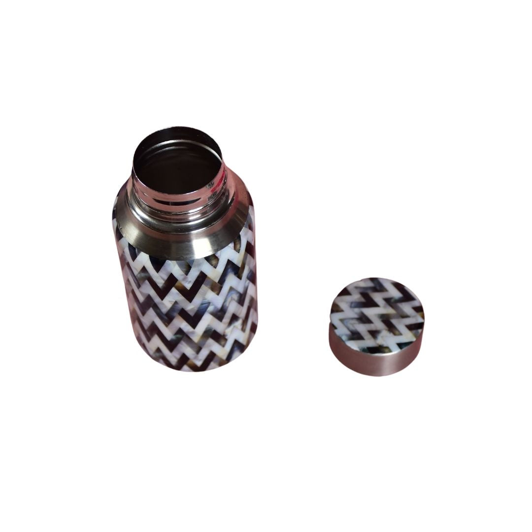 Stainless Steel Zig Zag Bottle - 350ml