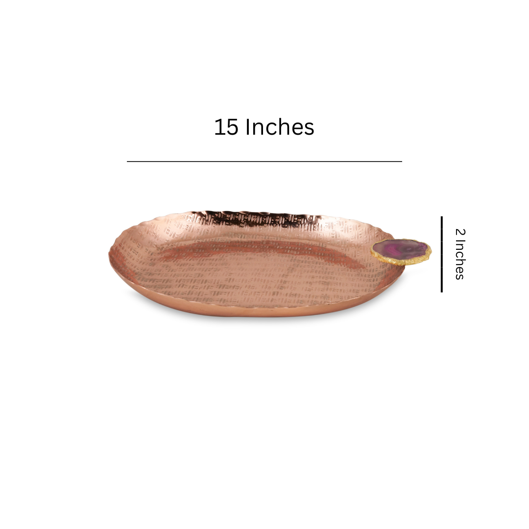 Copper Oval Platter 14"