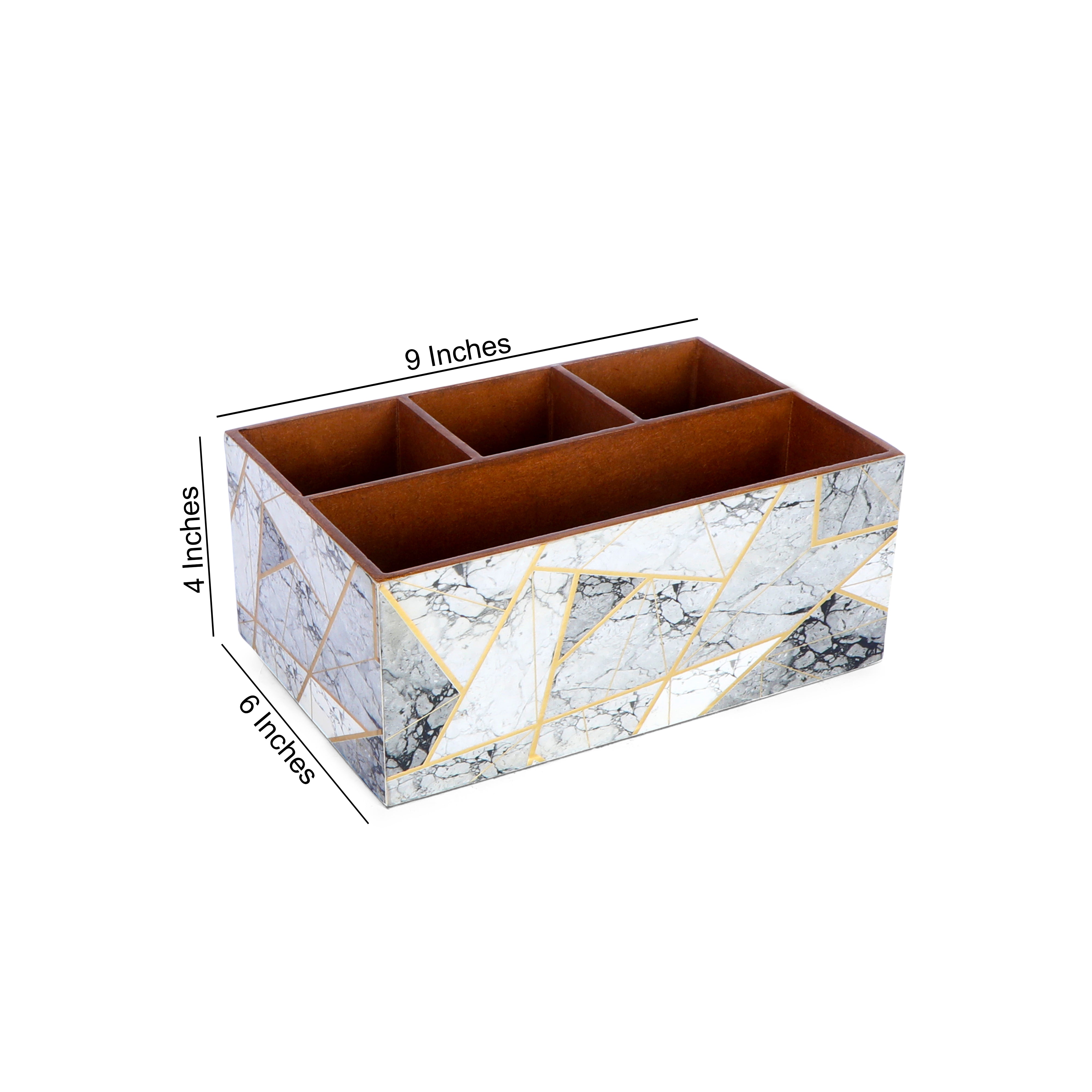 Caddy - 4 Partition - Marble Triangle