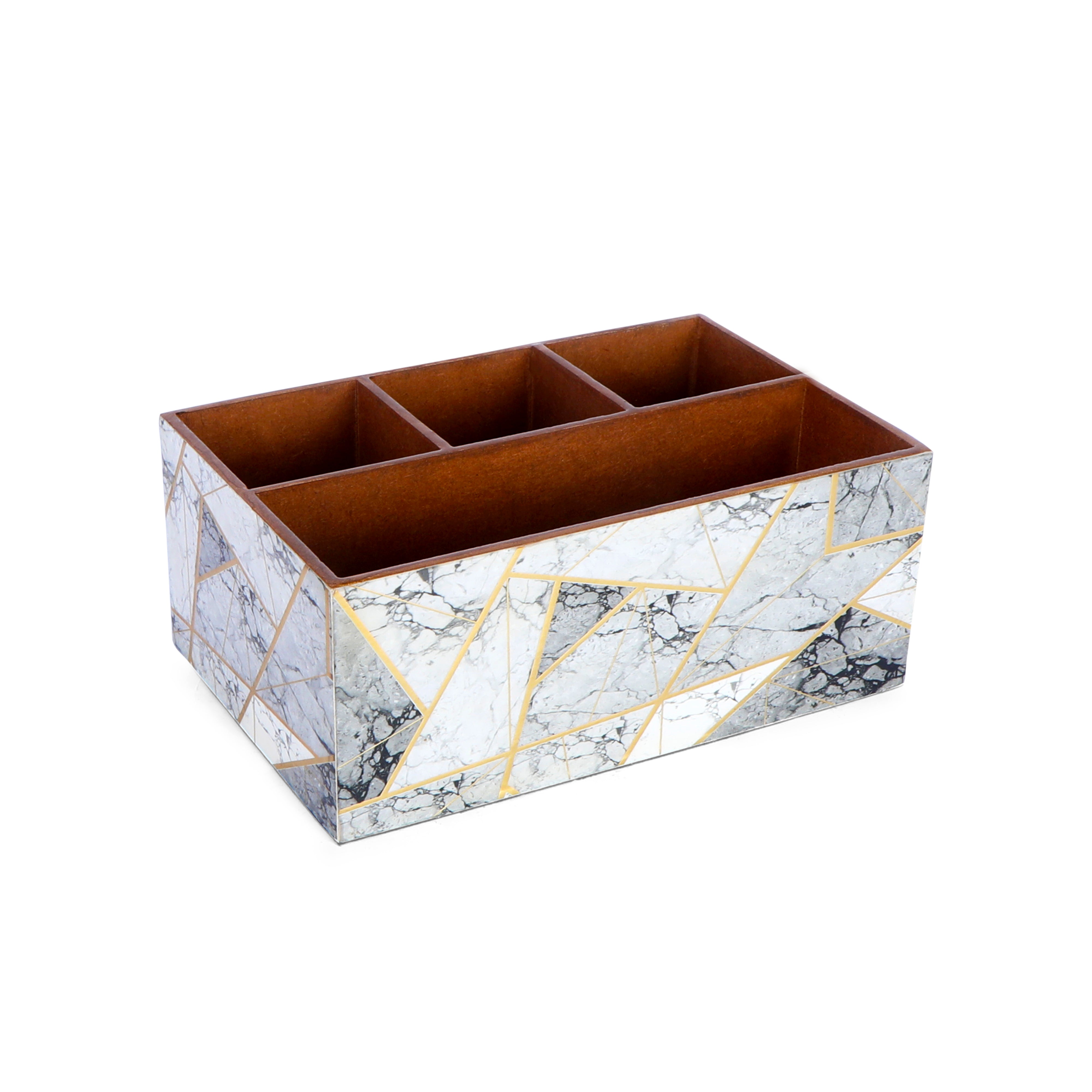 Caddy - 4 Partition - Marble Triangle