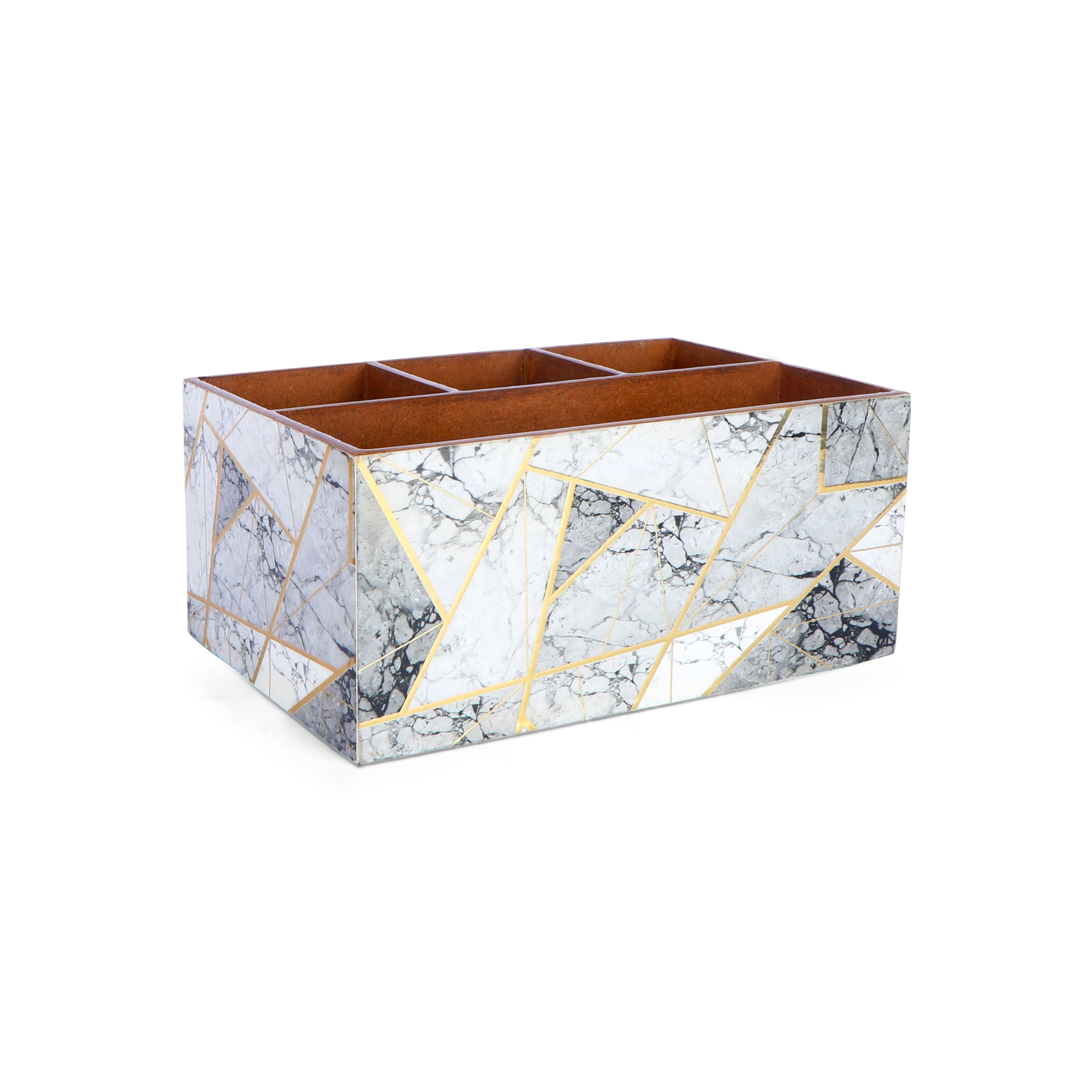 Caddy - 4 Partition - Marble Triangle