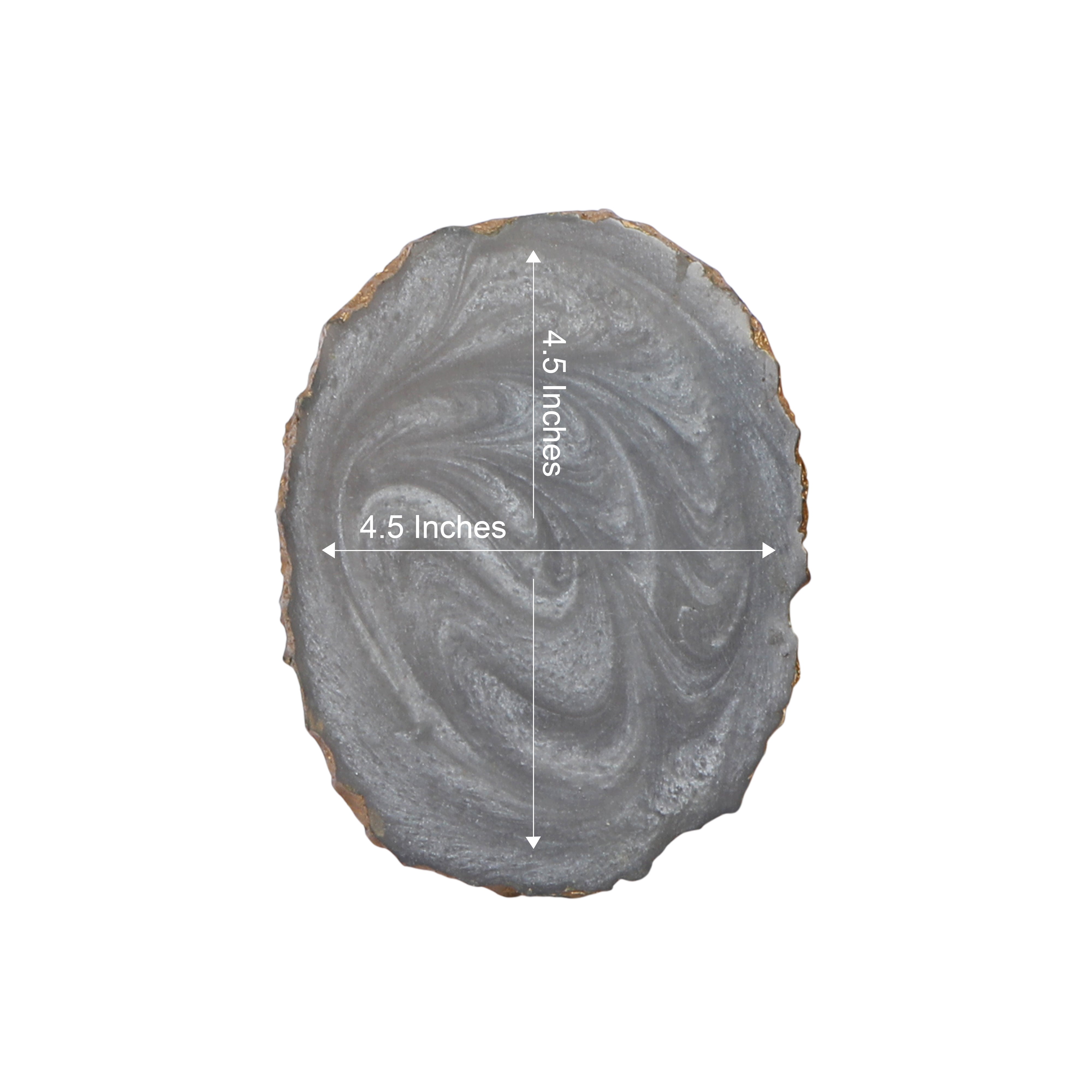 Table Coaster - Grey Resin (Set of 6)