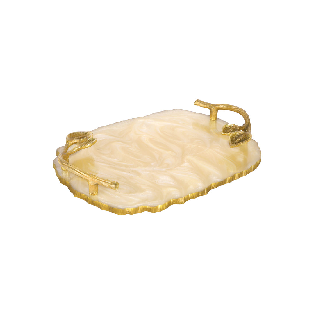 Single Tray - Ivory Resin 3- The Home Co.