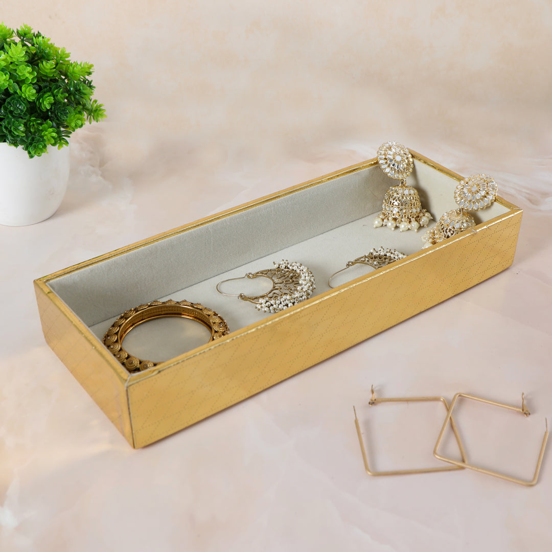 Jewellery Tray - Gold Jewellery Organiser - The Home Co.