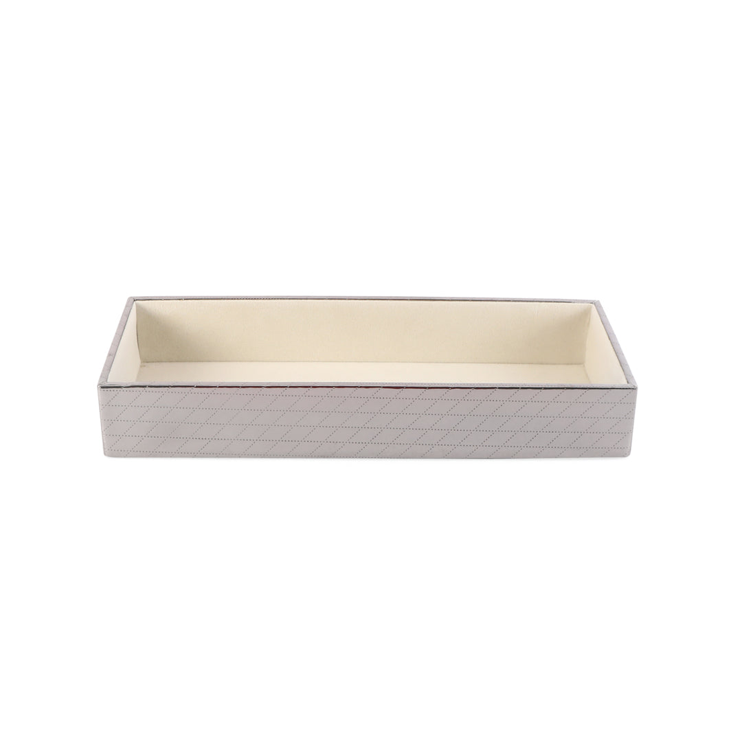 Jewellery Tray - Silver Jewellery Organiser 3- The Home Co.