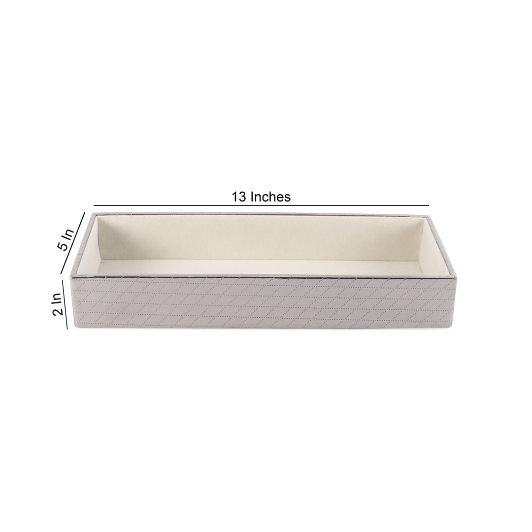 Jewellery Tray - Silver Jewellery Organiser 2- The Home Co.