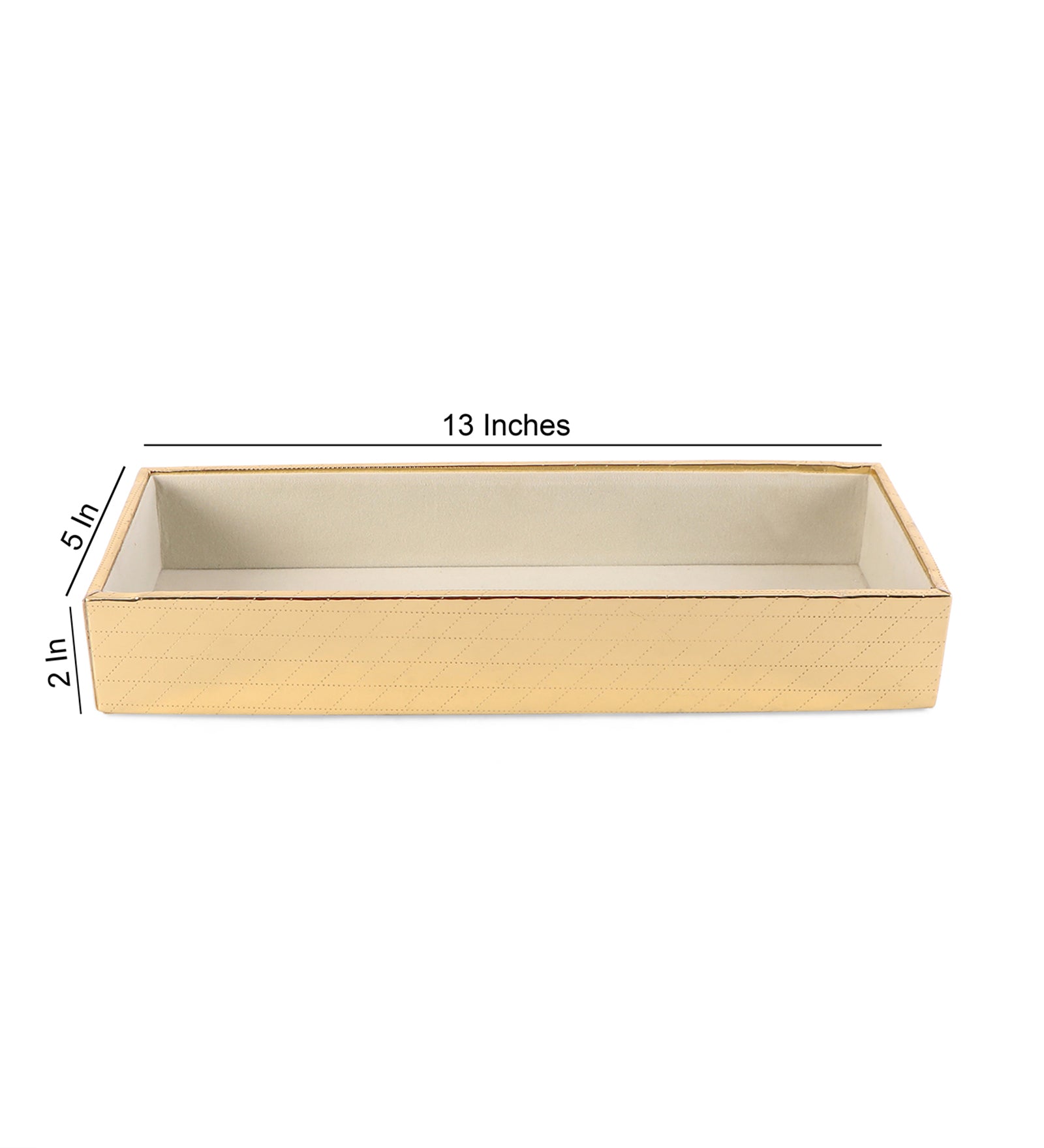 Leatherette Jewellery Tray - Gold