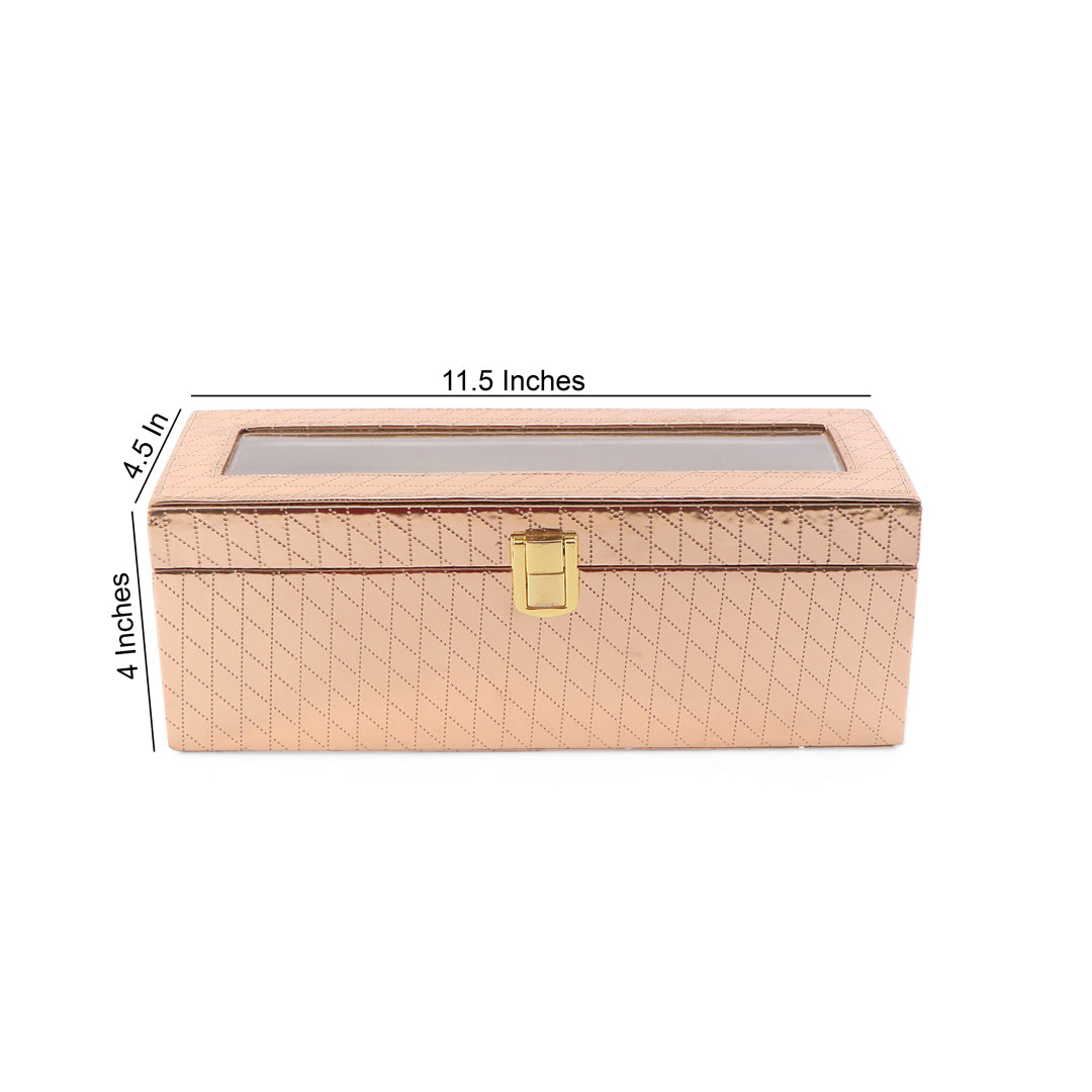 Bangle Box One Rod Partition - Copper Bangle Storage Box 4- The Home Co.