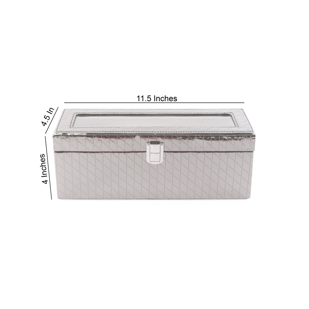 Bangle Box One Rod Partition - Silver Bangle Storage Box 4- The Home Co.