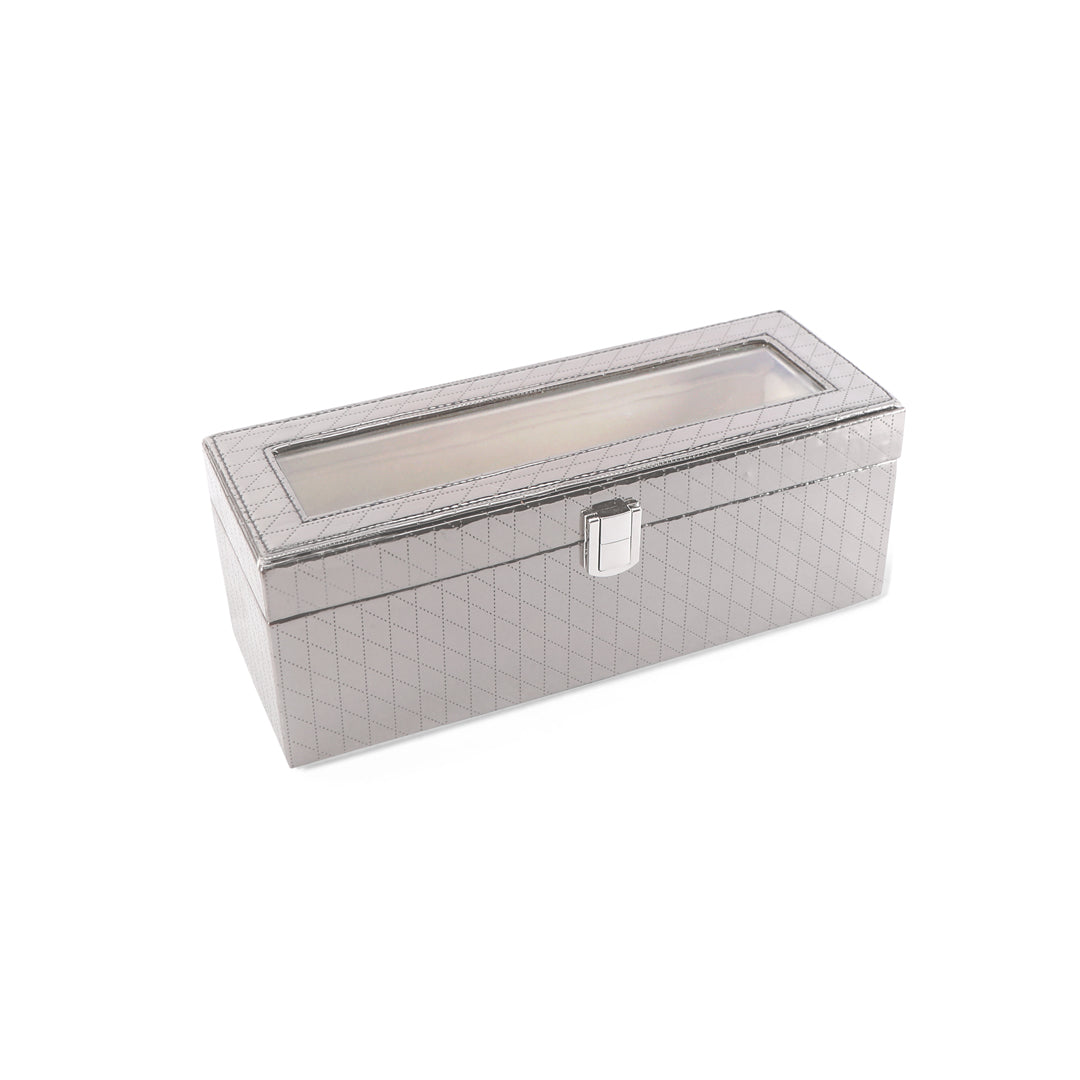 Bangle Box One Rod Partition - Silver Bangle Storage Box 3- The Home Co.