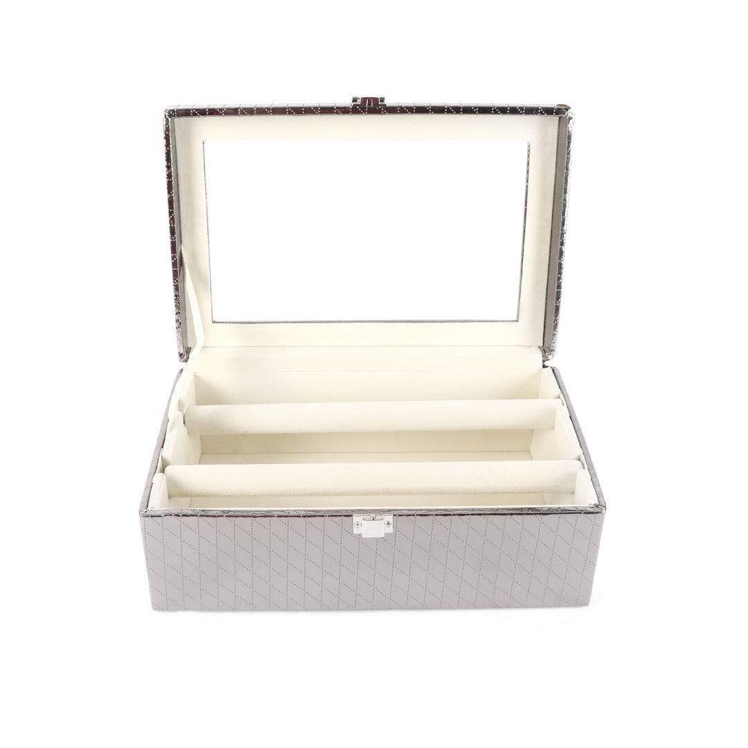 Bangle Box Two Rod Partition - Silver Bangle Storage Box 8- The Home Co.