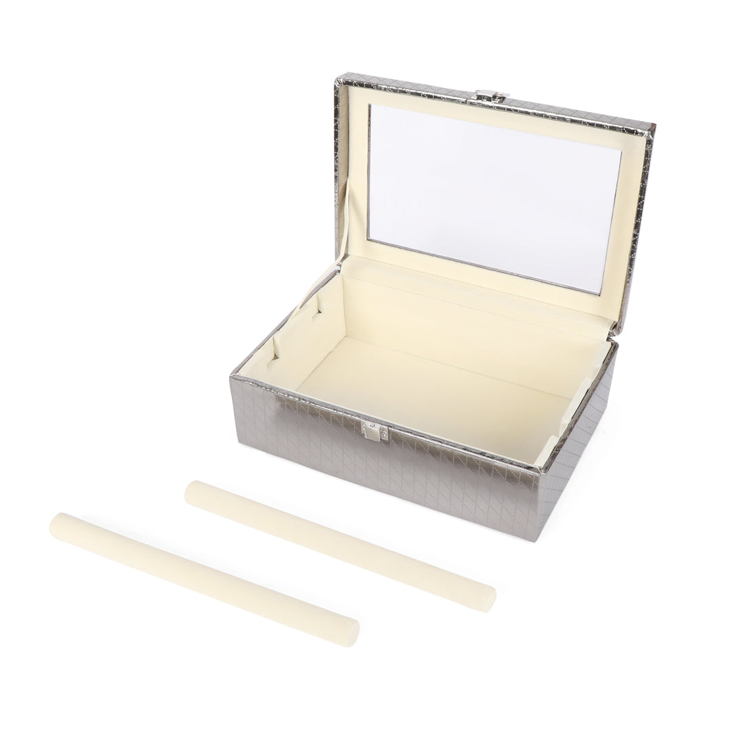 Bangle Box Two Rod Partition - Silver Bangle Storage Box 5- The Home Co.