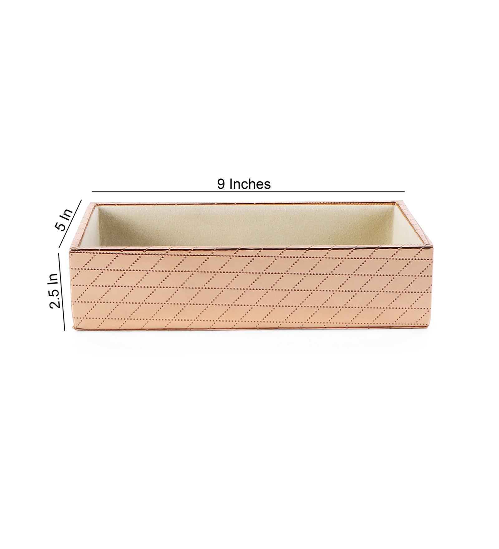 Leatherette Jewellery Tray - Copper