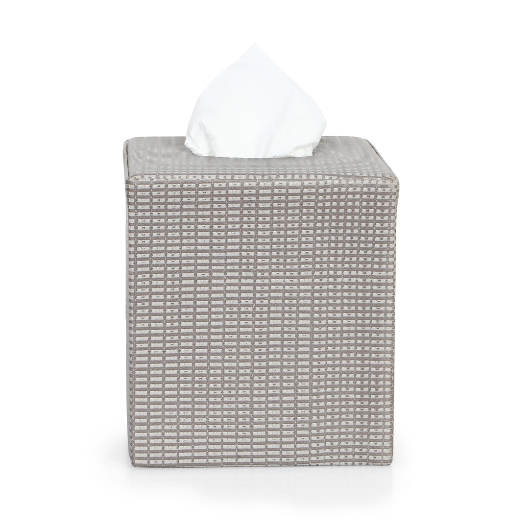 Tissue Box - Grey Leatherette