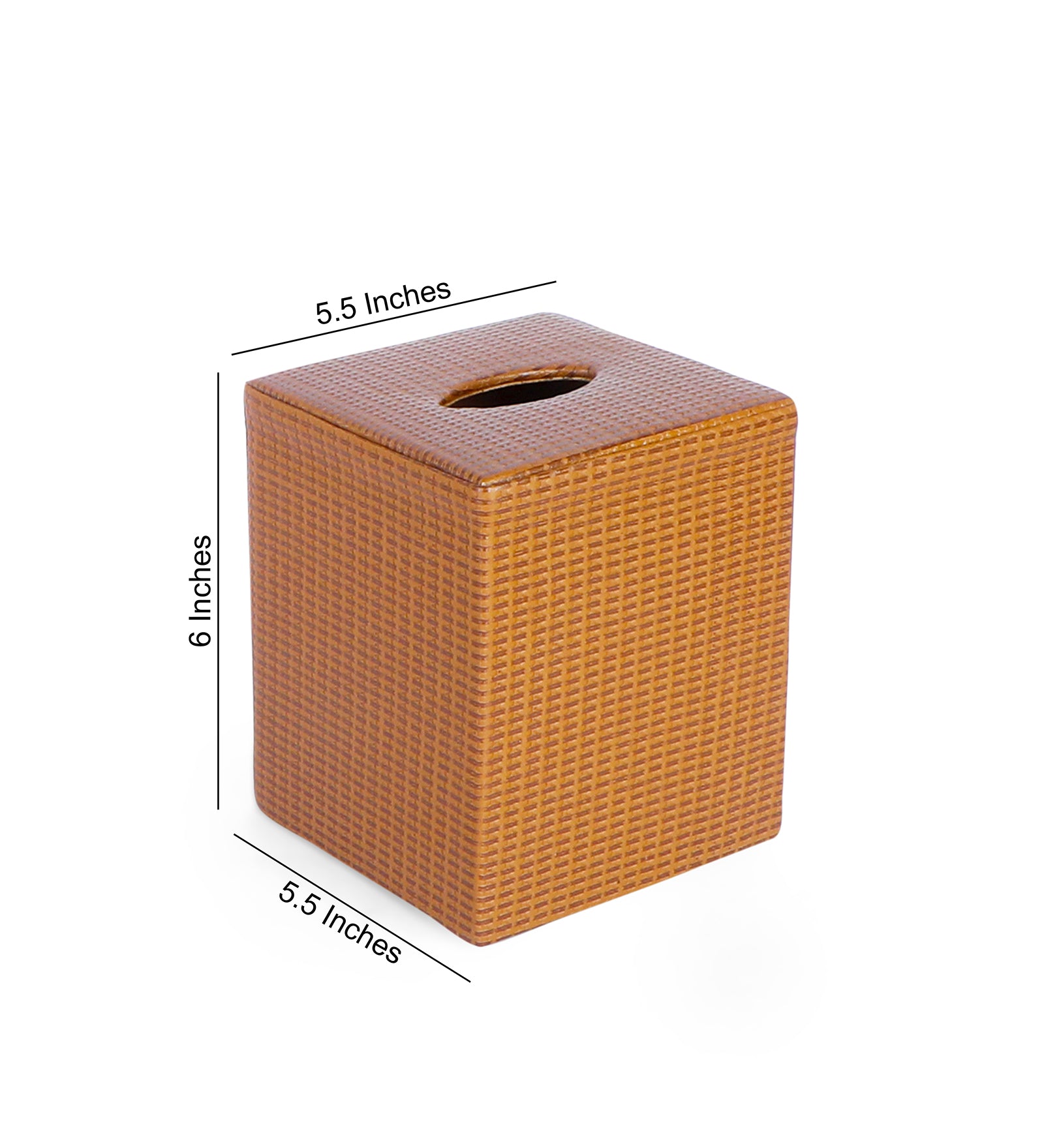 Tissue Box - Brown Leatherette