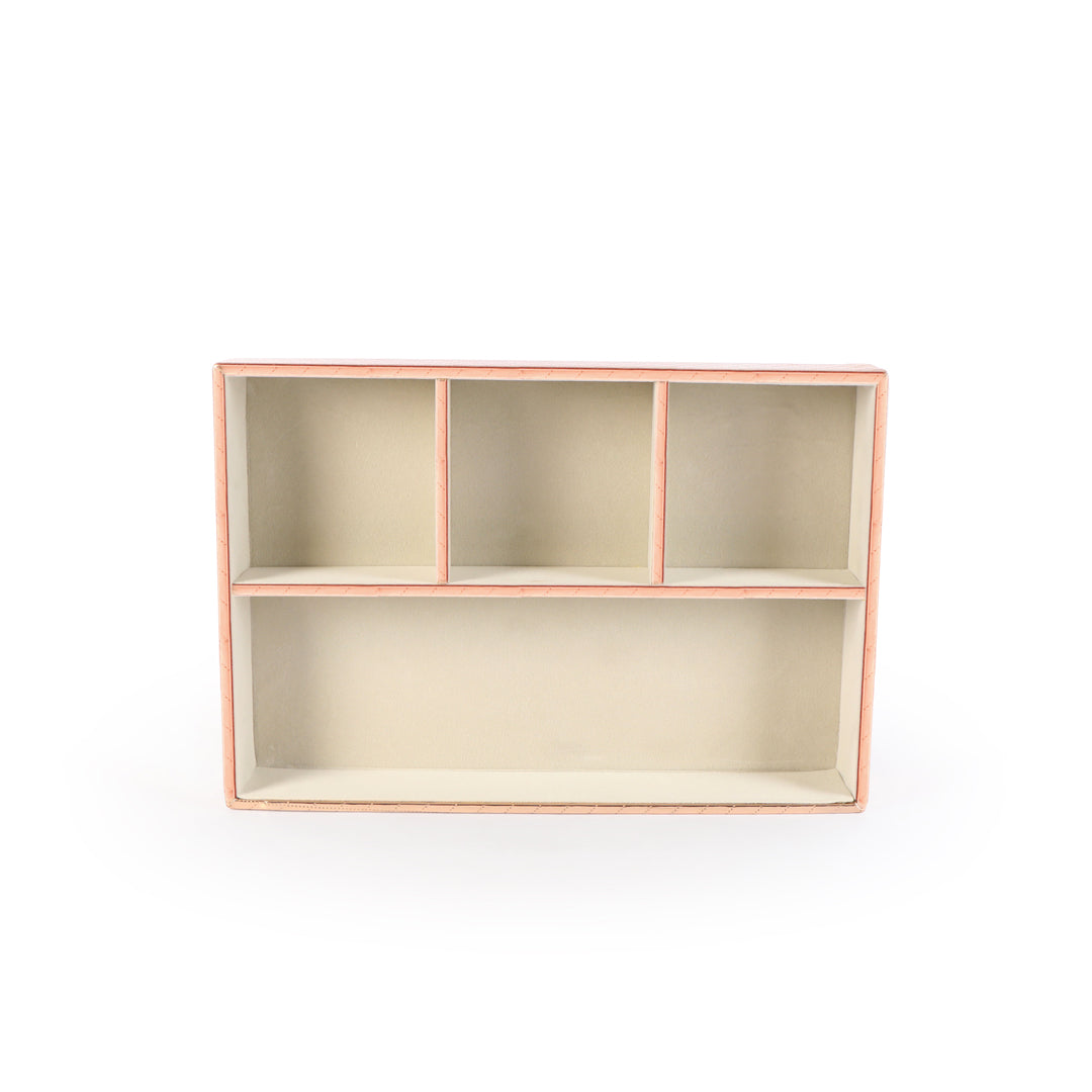 Jewellery Tray 4 Partition - Copper Jewellery Organiser 3- The Home Co.