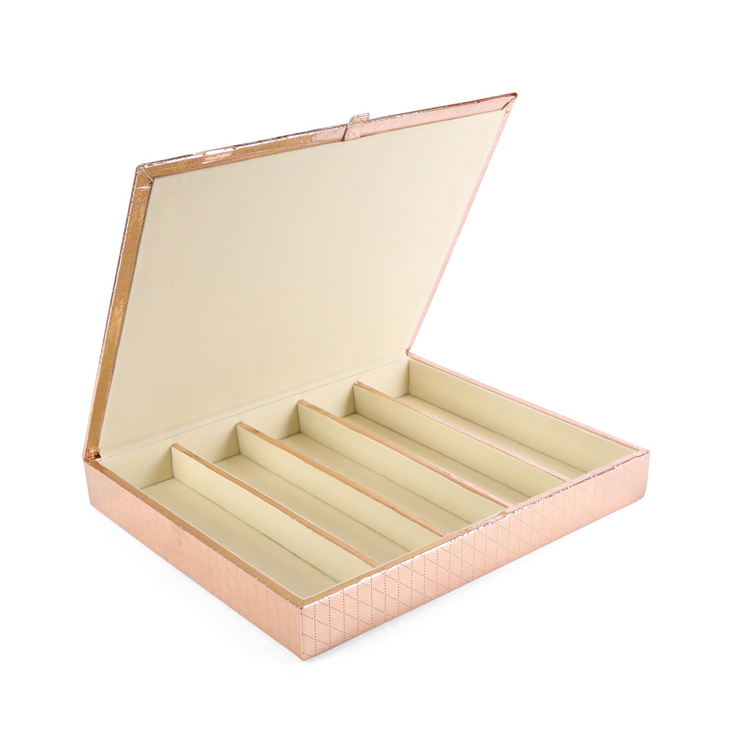 Jewellery Box 5 Partition - Copper Watch Box 1- The Home Co.