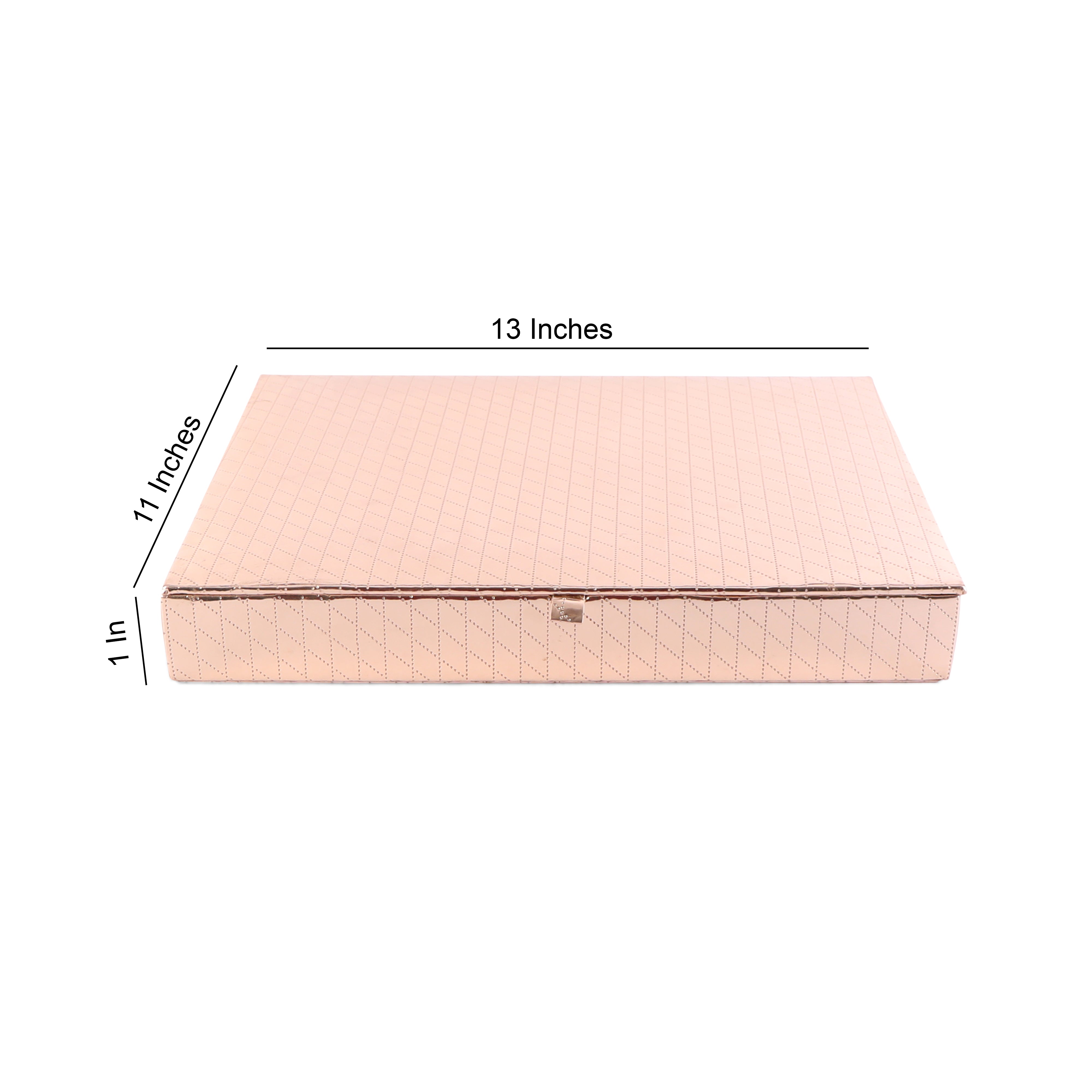 Leatherette Jewellery Box 6 Partition - Copper