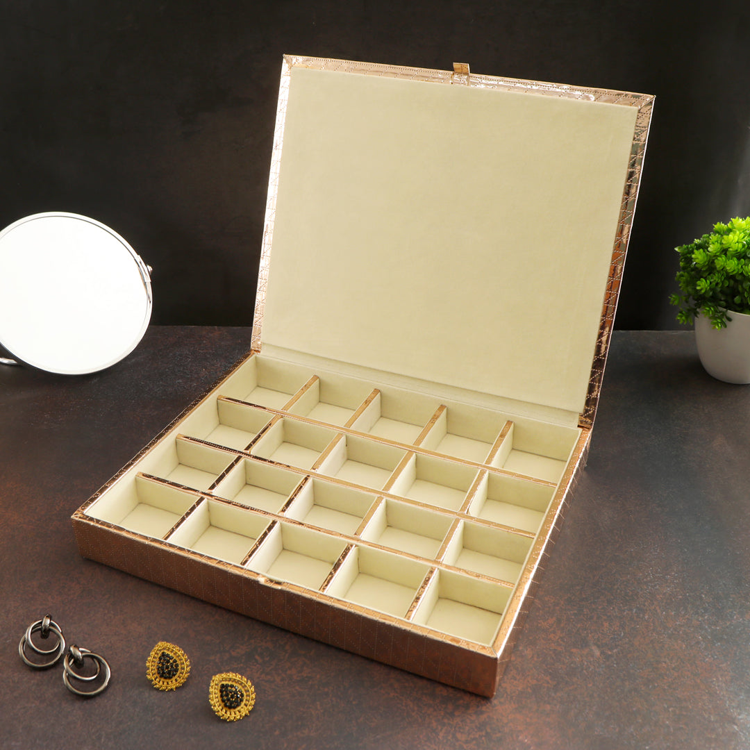 Jewellery Box 20  Partition - Copper Jewellery Organiser 1- The Home Co.