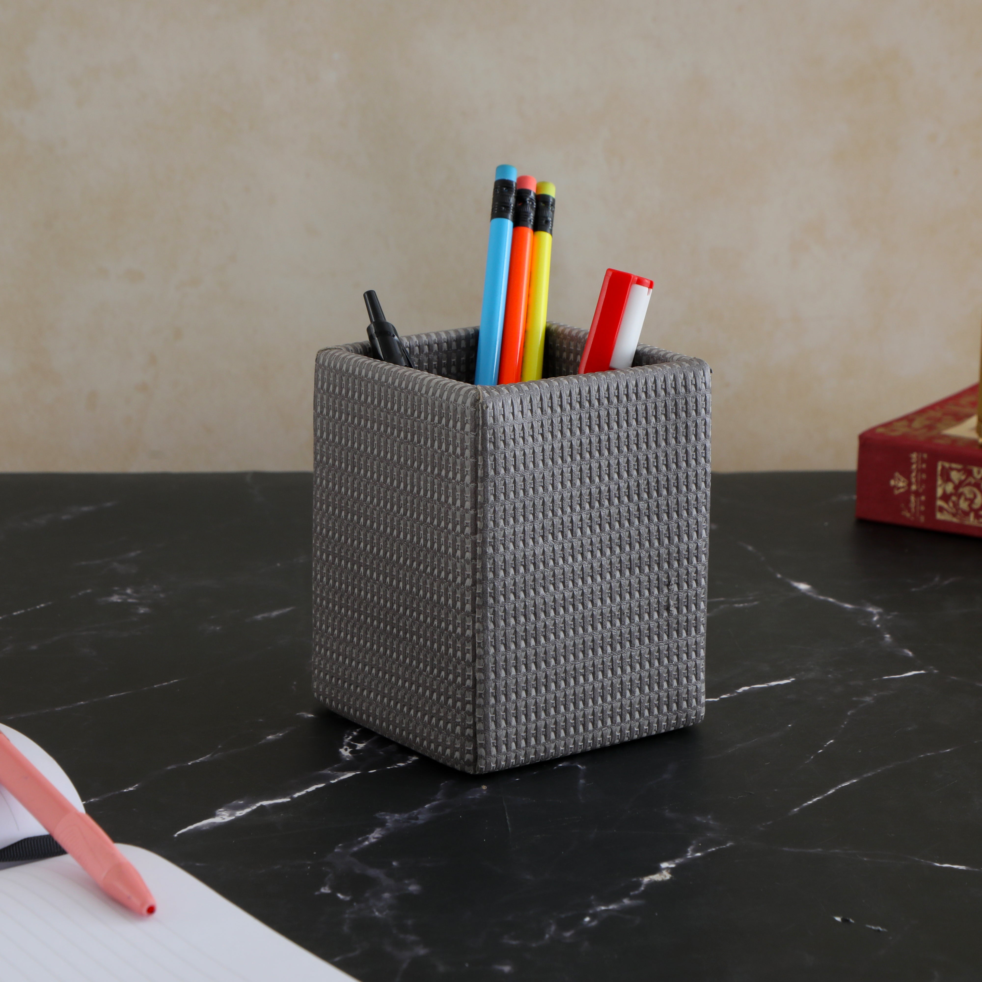 Leatherette Holder - Grey