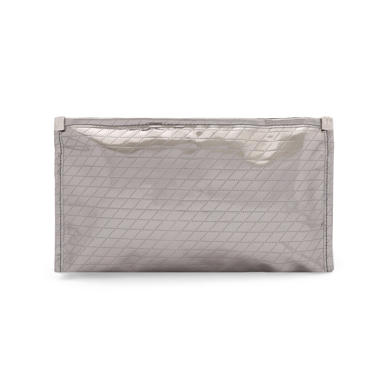 Travel Pouch - Silver 3 Pockets Pouch - Large (12")