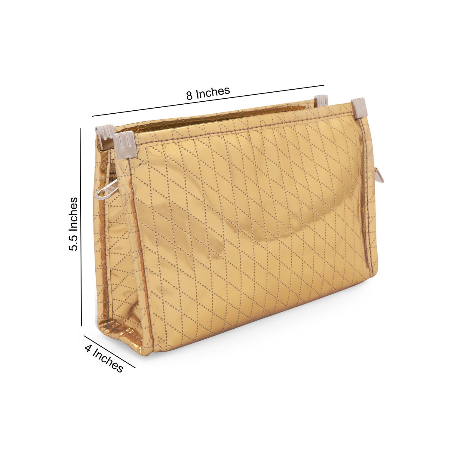 Travel Pouch - Gold 3 Pockets Pouch - Set of 3 Pouches