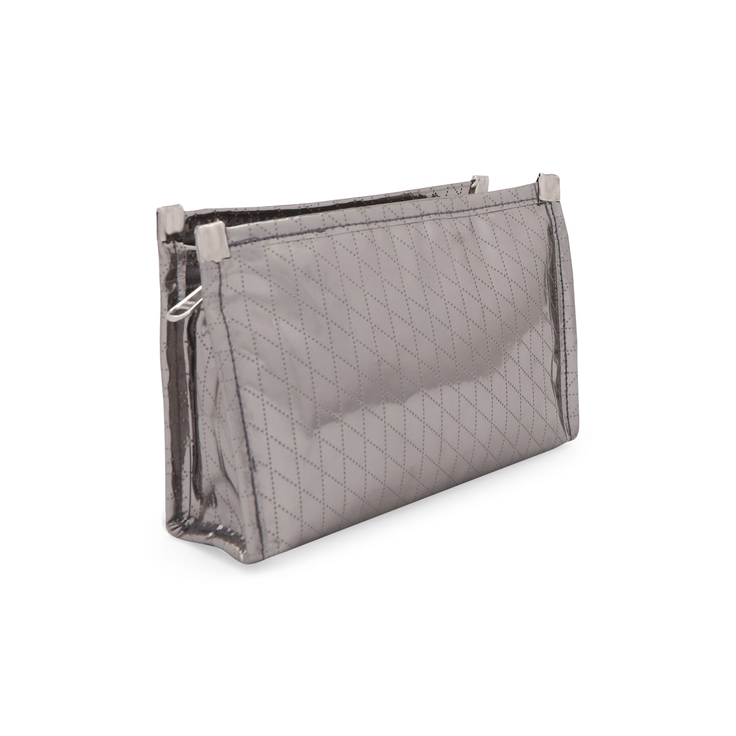 Travel Pouch - Silver 3 Pockets Pouch - Set of 3 Pouches