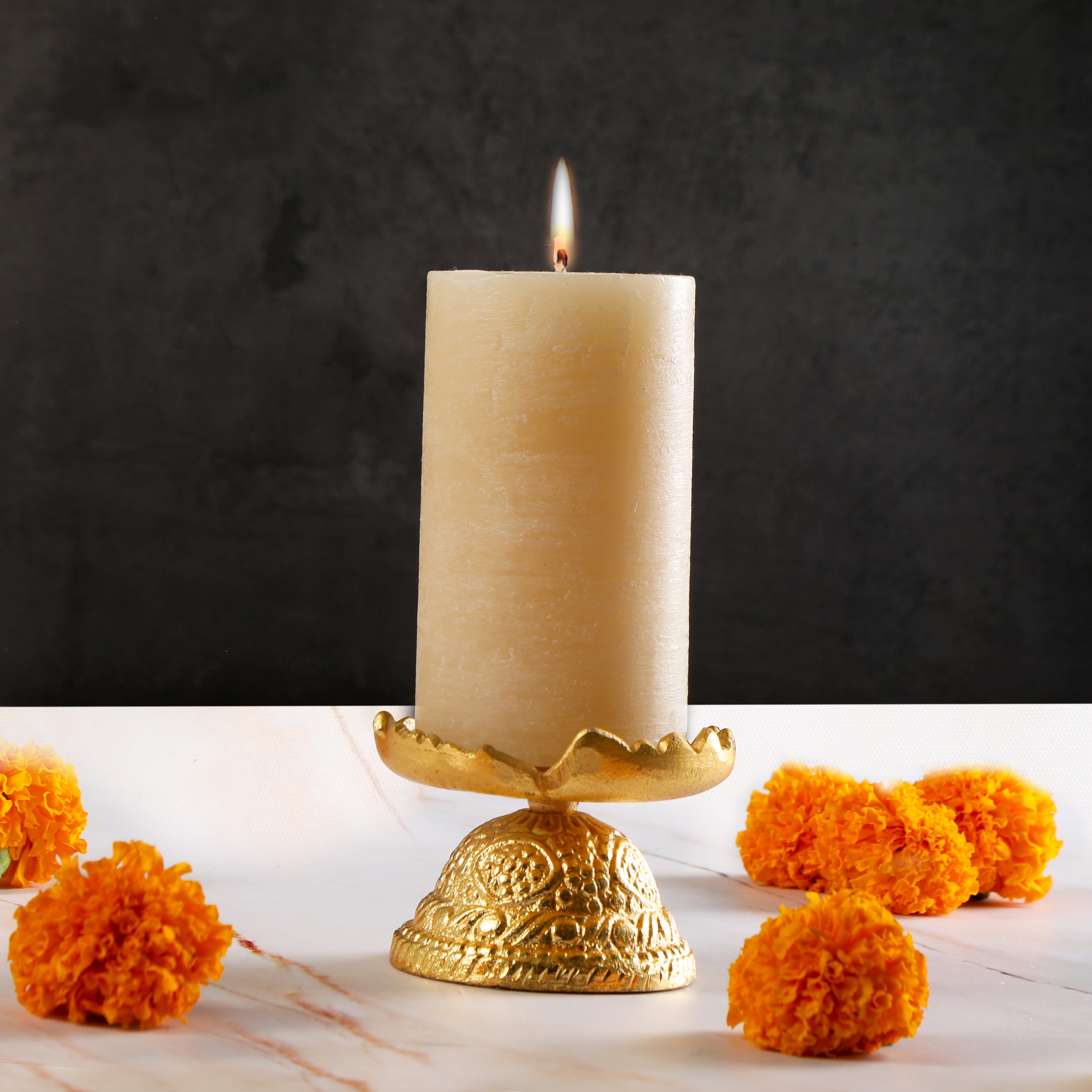 Candle Stand - Gold Candle Holder