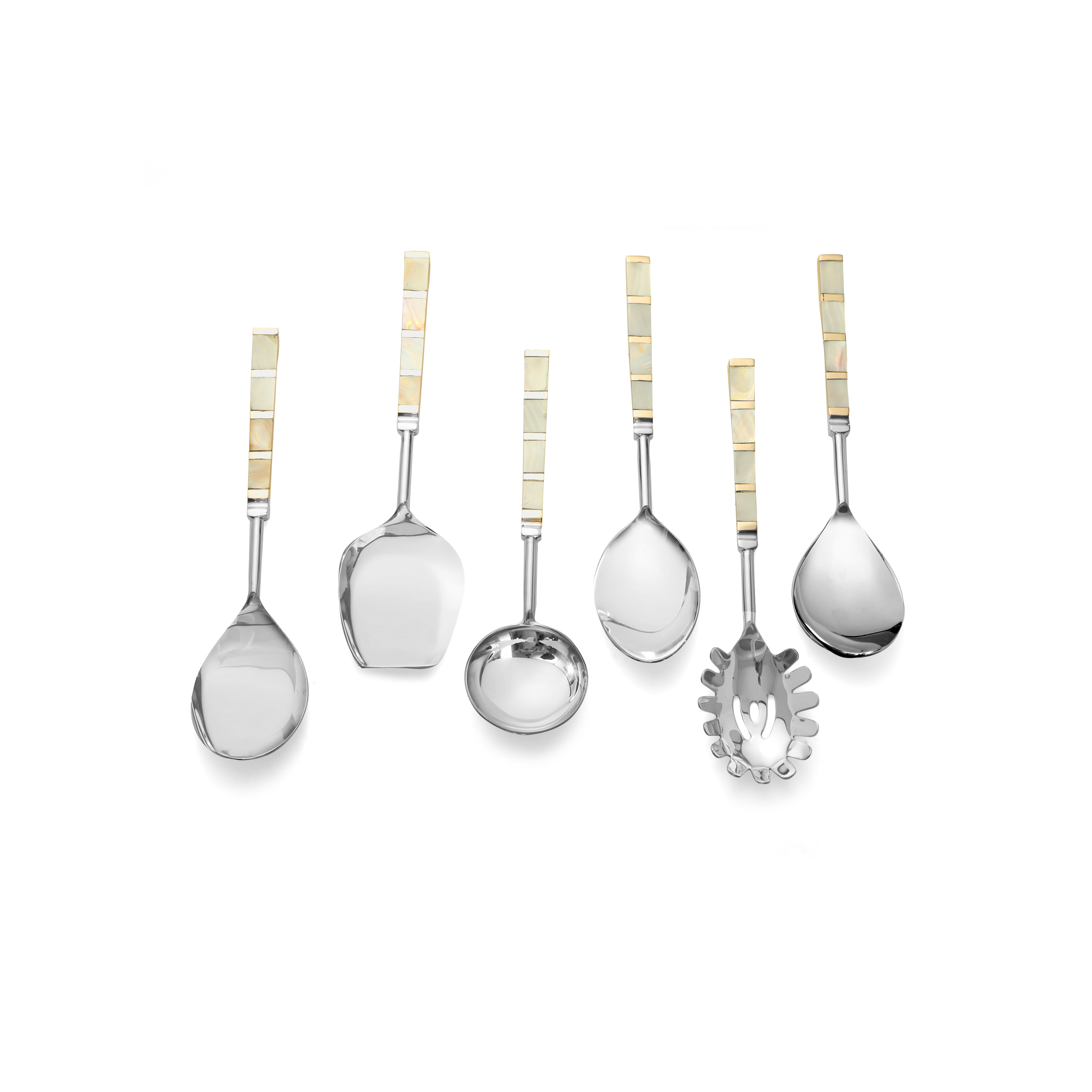 Serving Set of 6 - White Mother Of Pearl