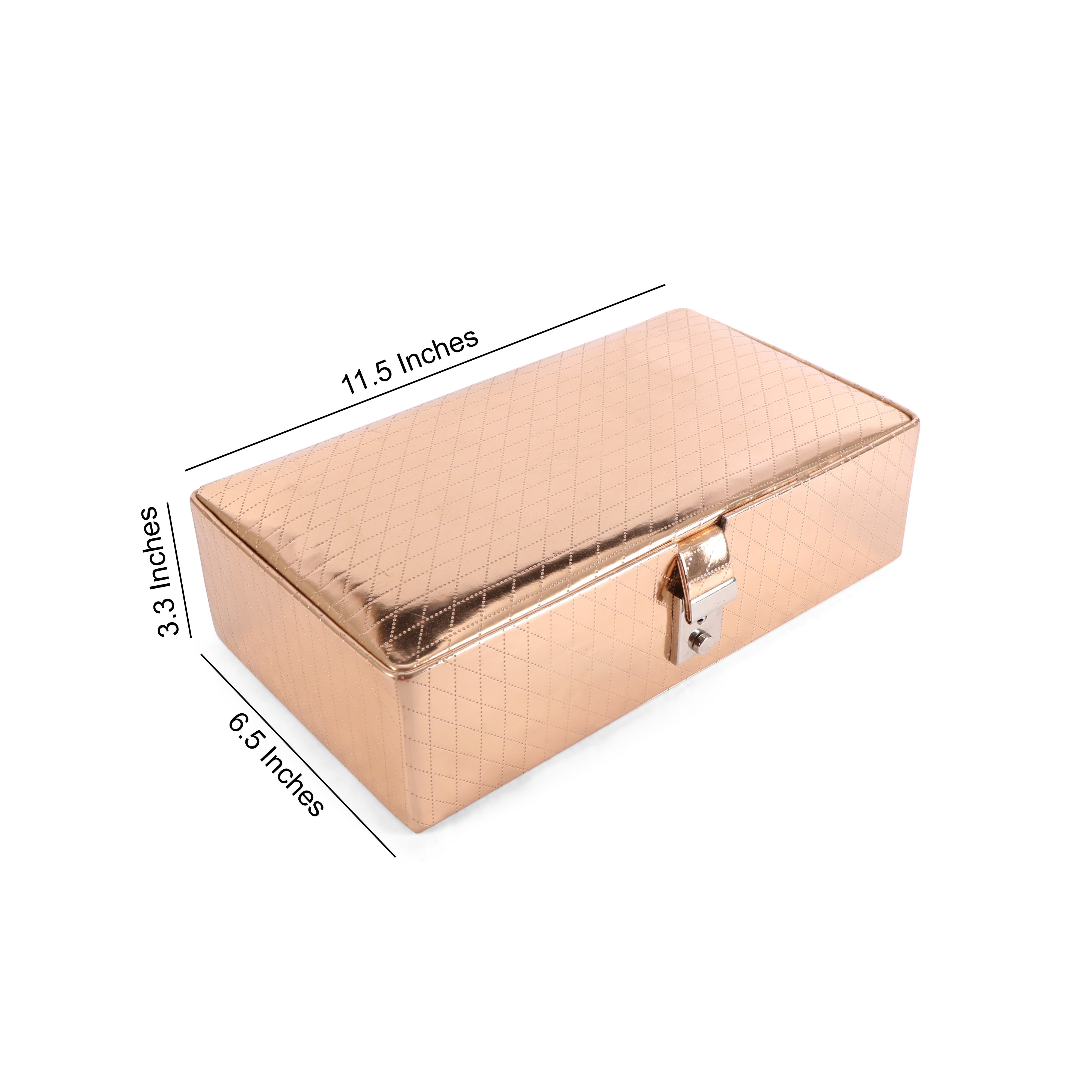 Leatherette Jewellery Box - Copper