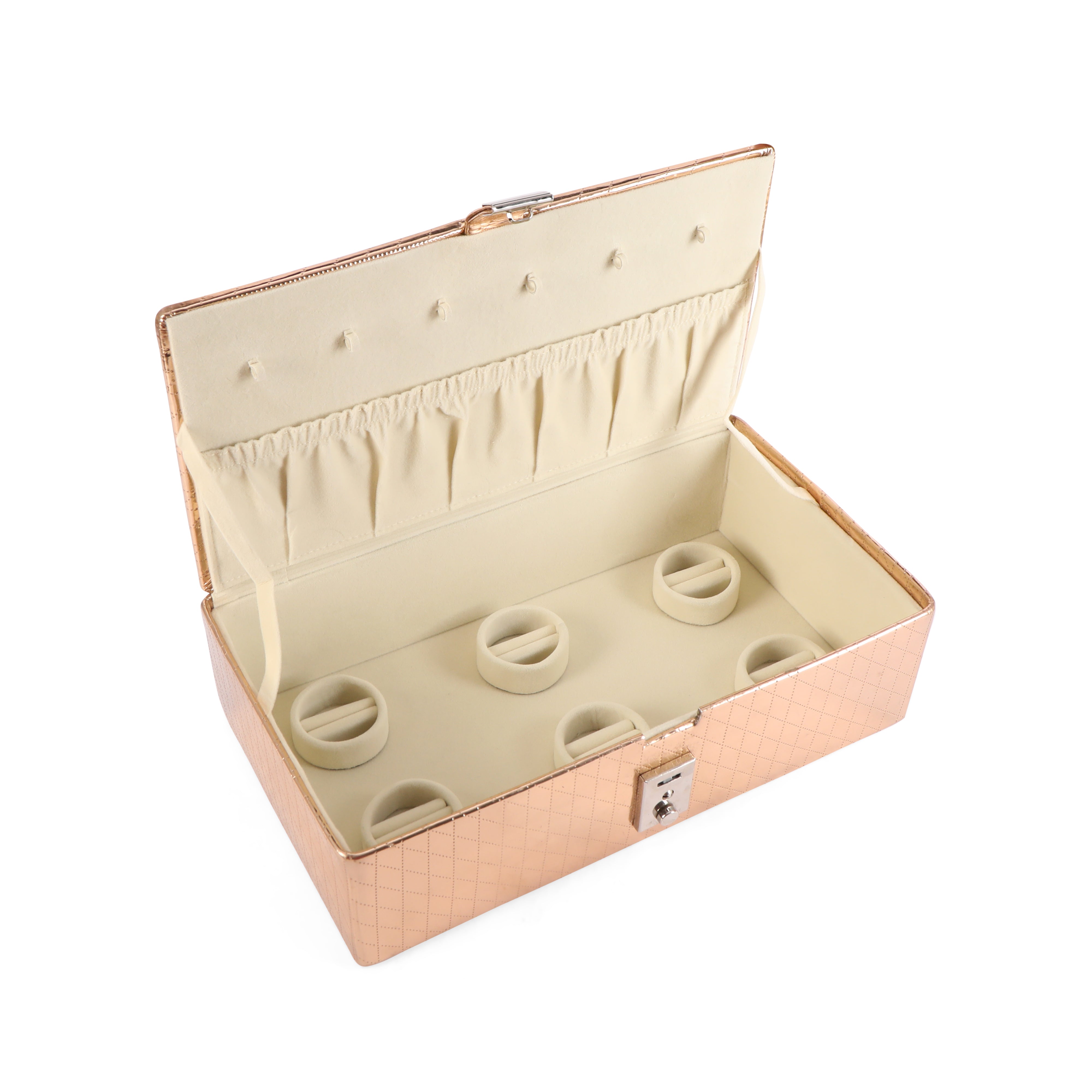 Leatherette Jewellery Box - Copper