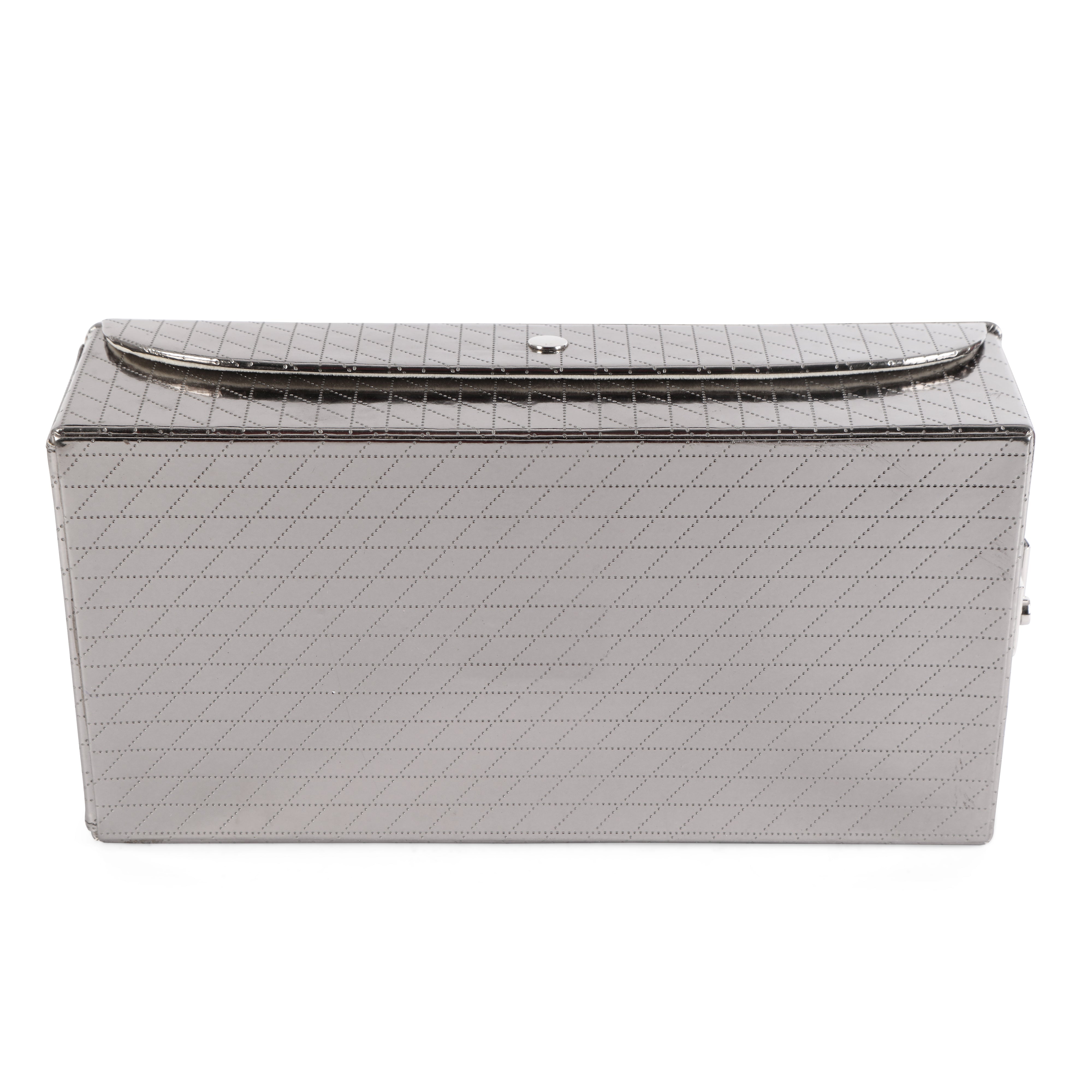 Leatherette Jewellery Box - Silver