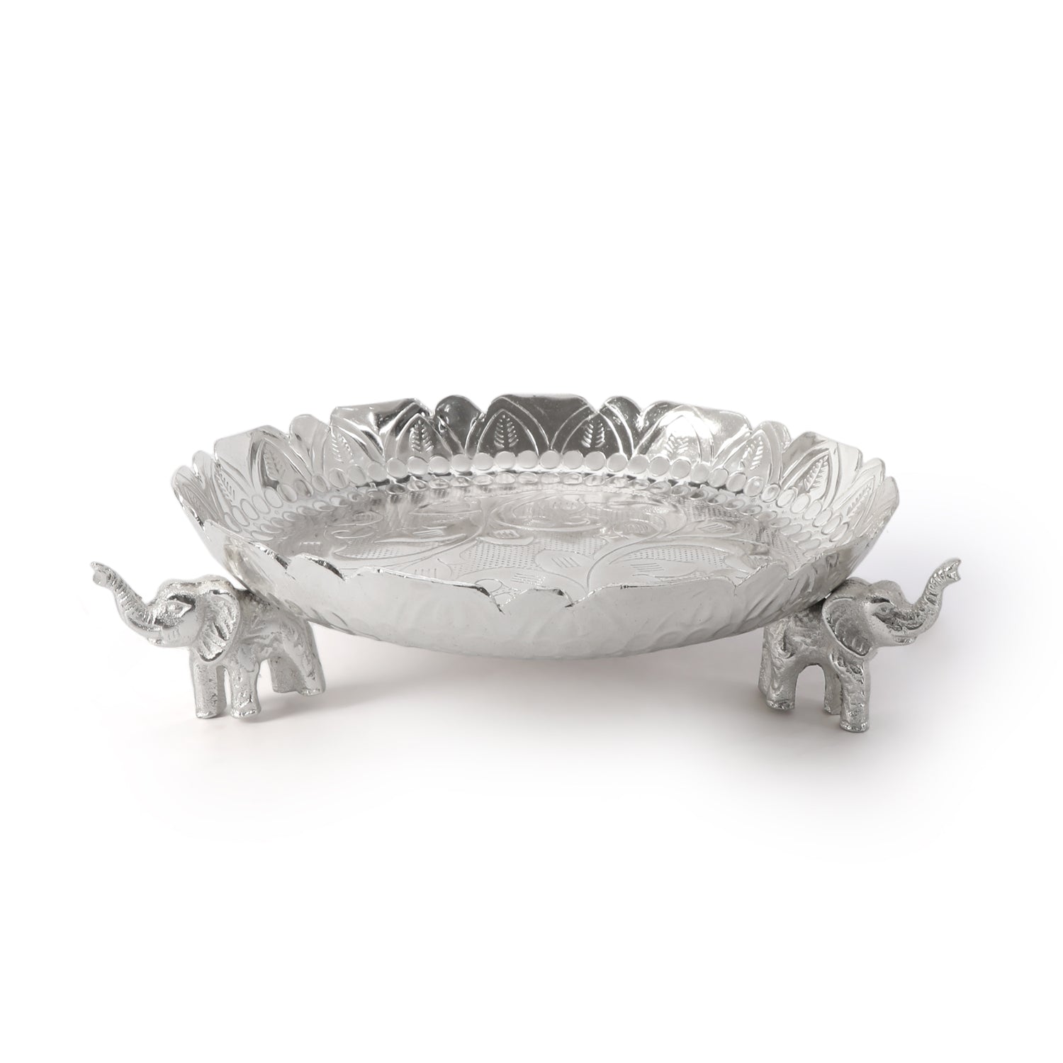 Silver Elephant Urli Set of 3 (Small, Medium and Large) 5- The Home Co.