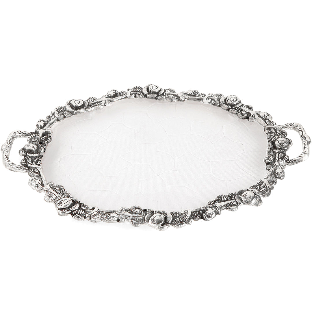 Oval German Silver Large Tray