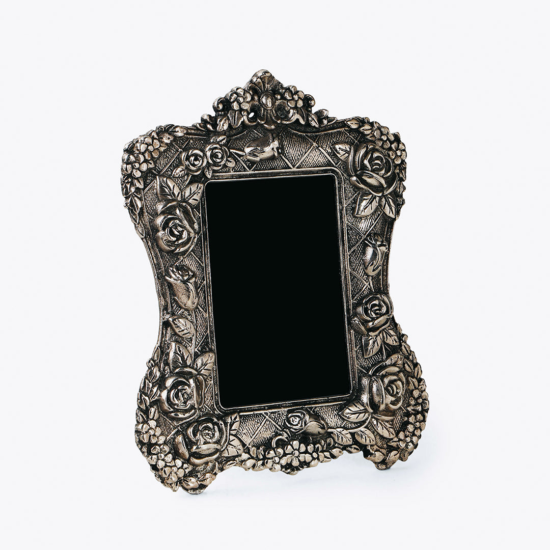 Silver Plated Antique Rose Photoframe