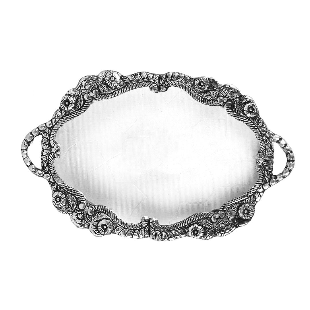 Oval German Silver Small Tray