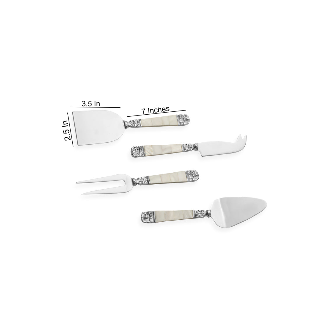 Cheese Knife Set- White Mother Of Pearl