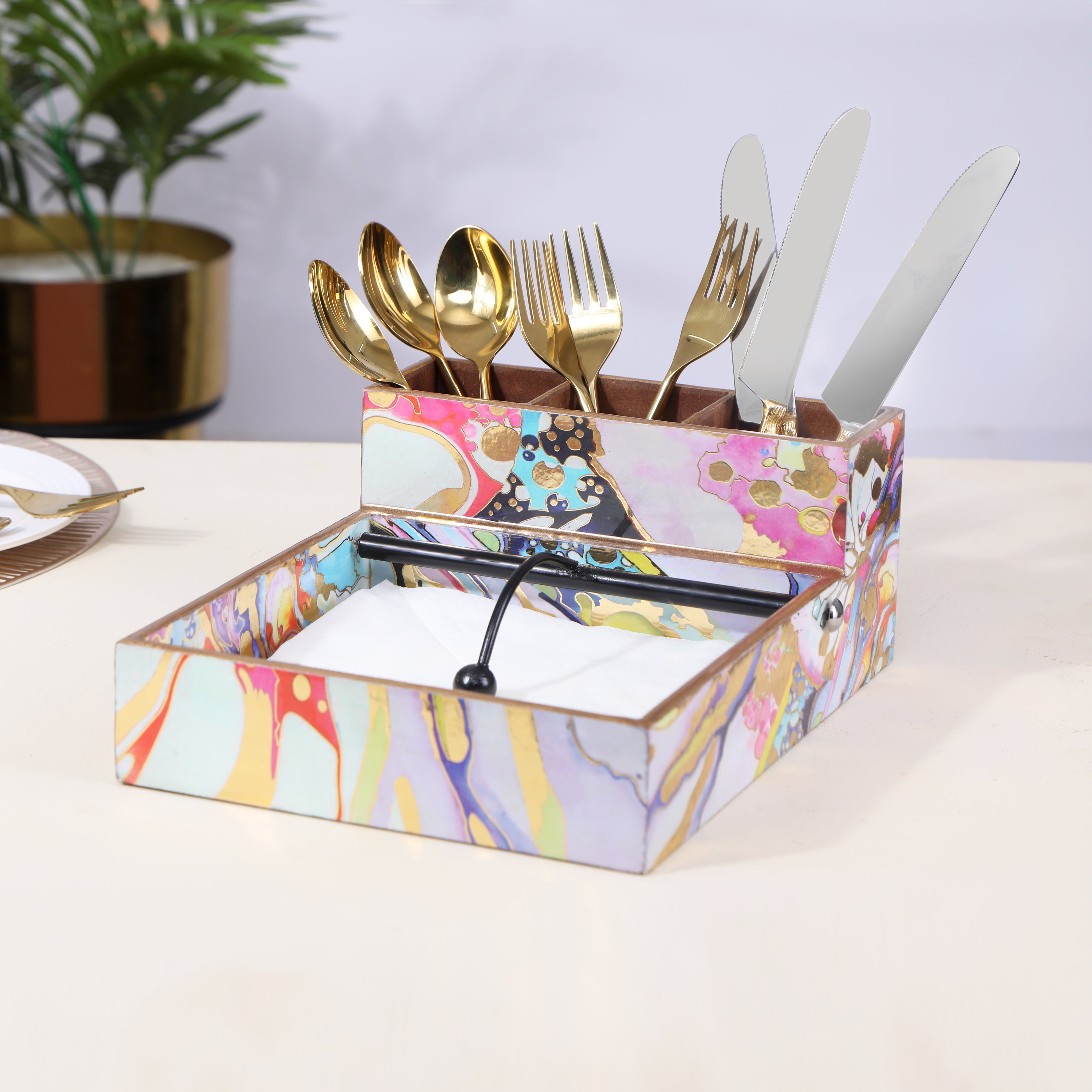 Cutlery Tissue Holder - Splash - The Home Co.