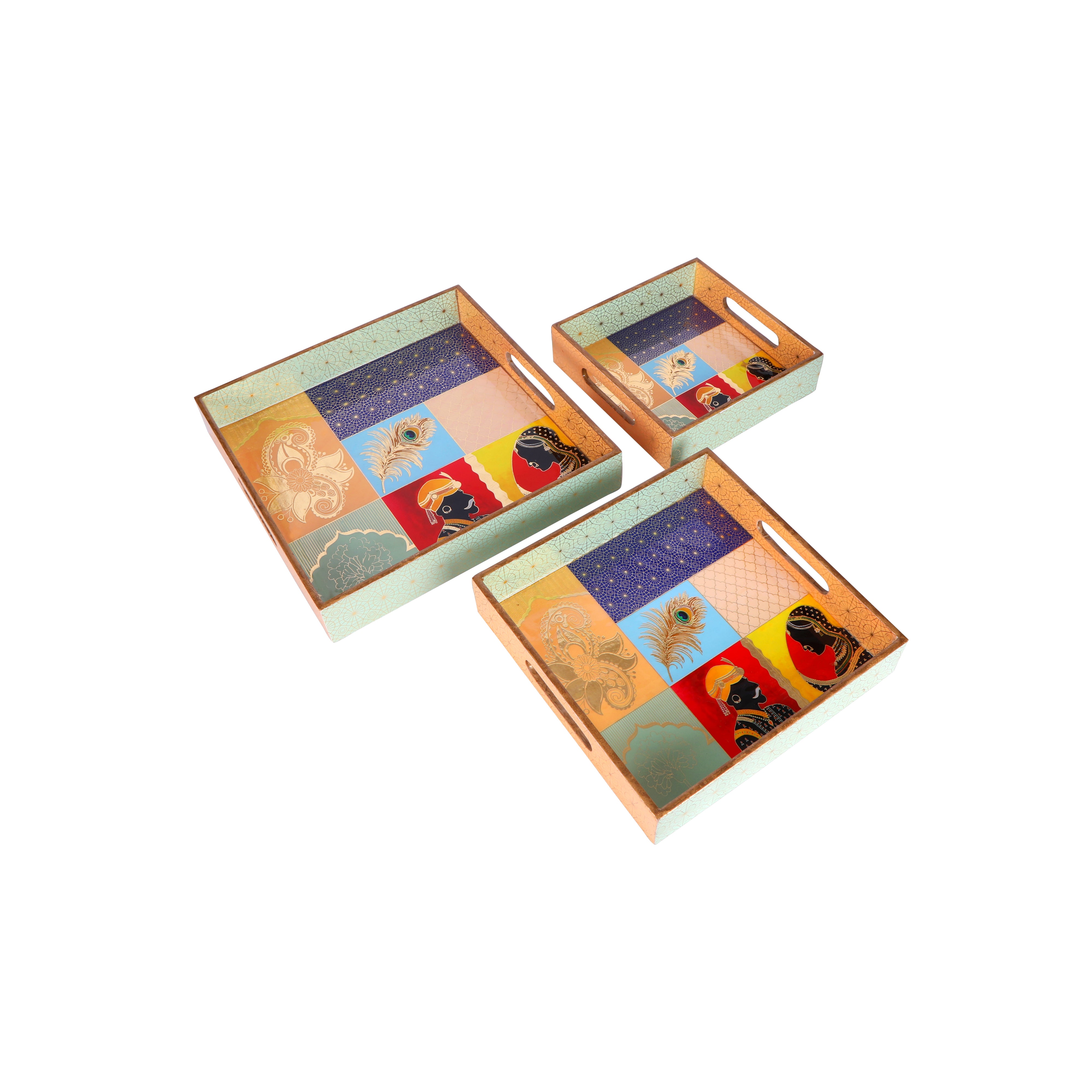 Tray Set of 3 - Mughal