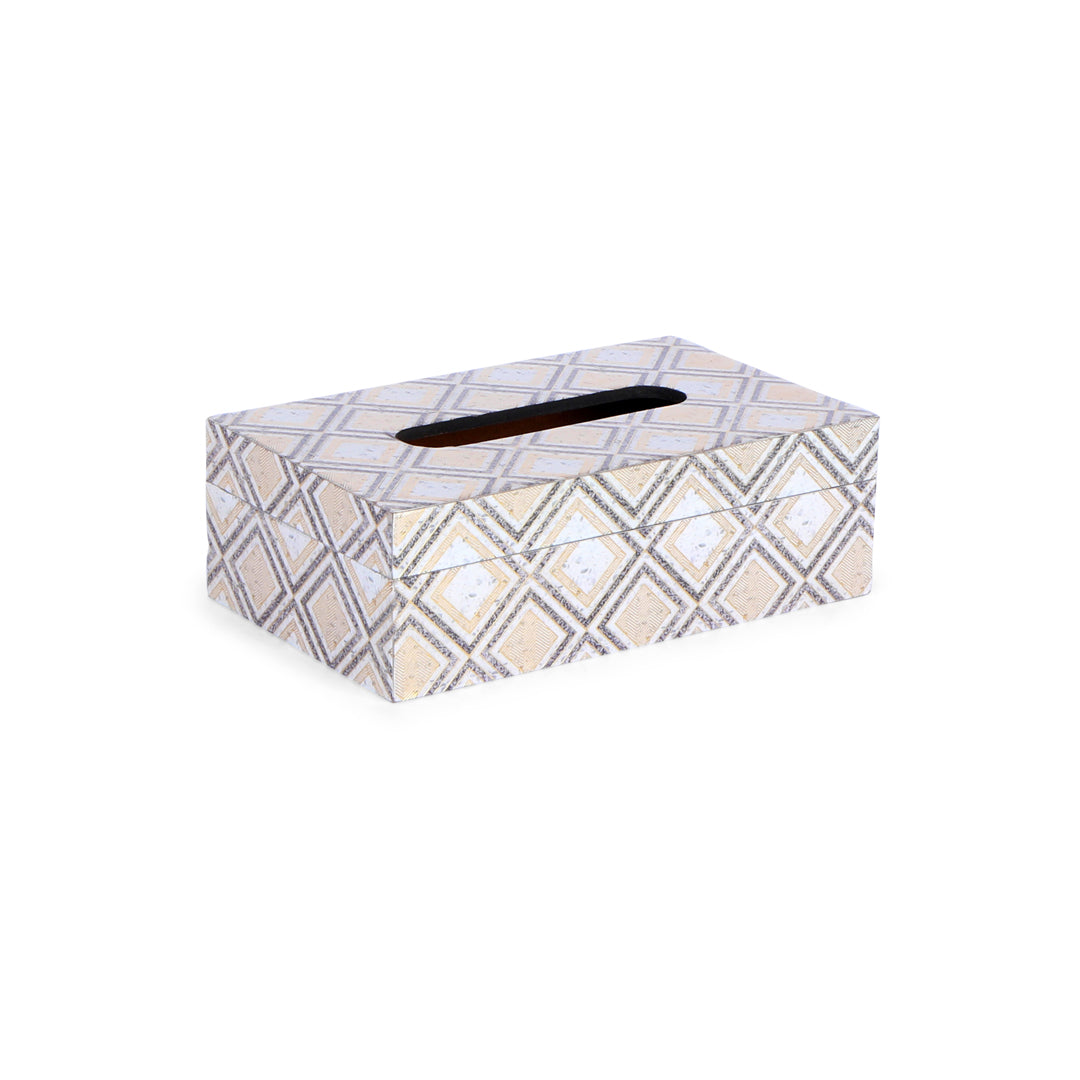 Tissue Box - Grey Diamond - The Home Co.