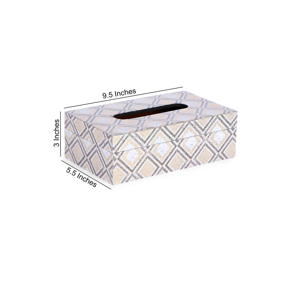 Tissue Box - Grey Diamond - The Home Co.