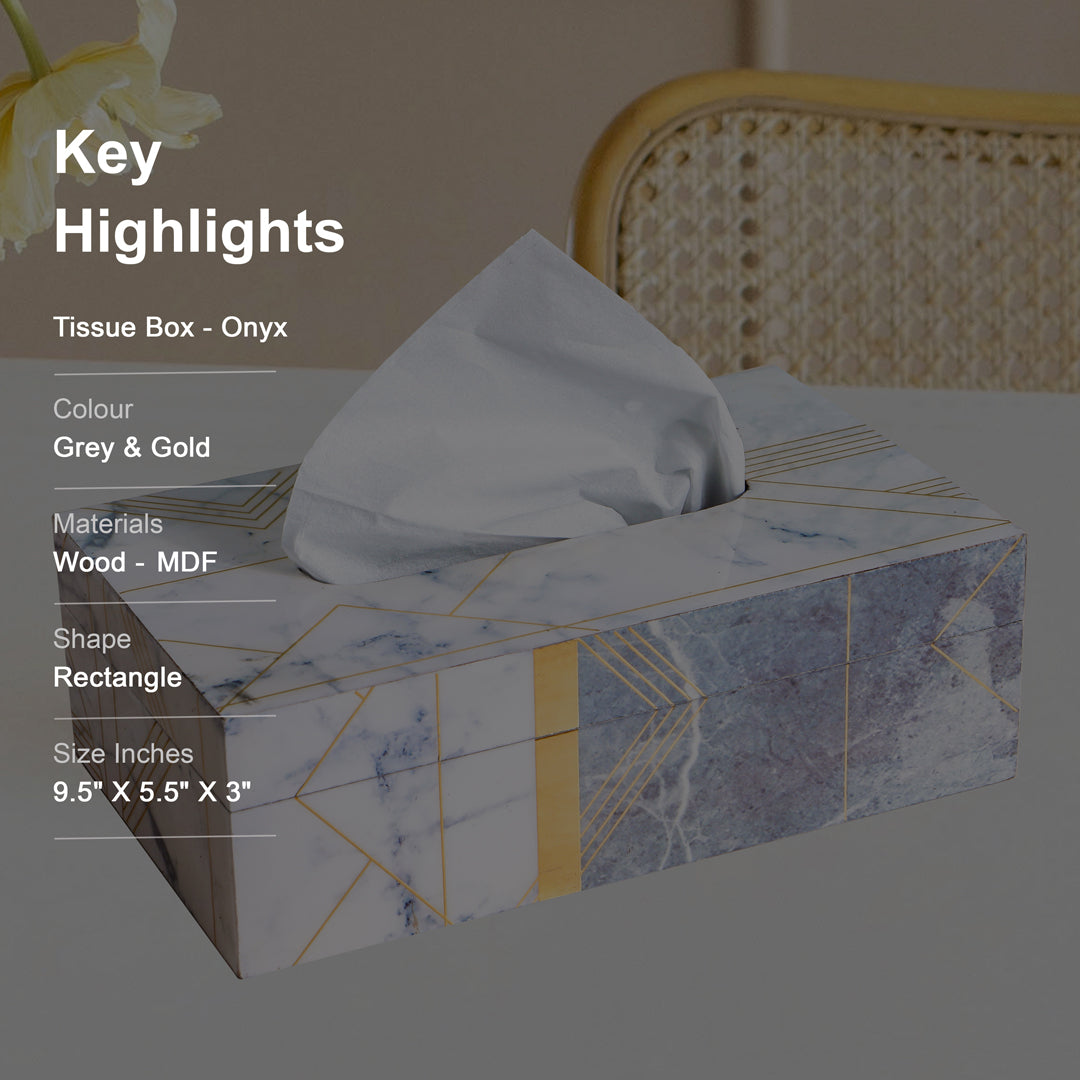 Tissue Box - Onyx 6- The Home Co.