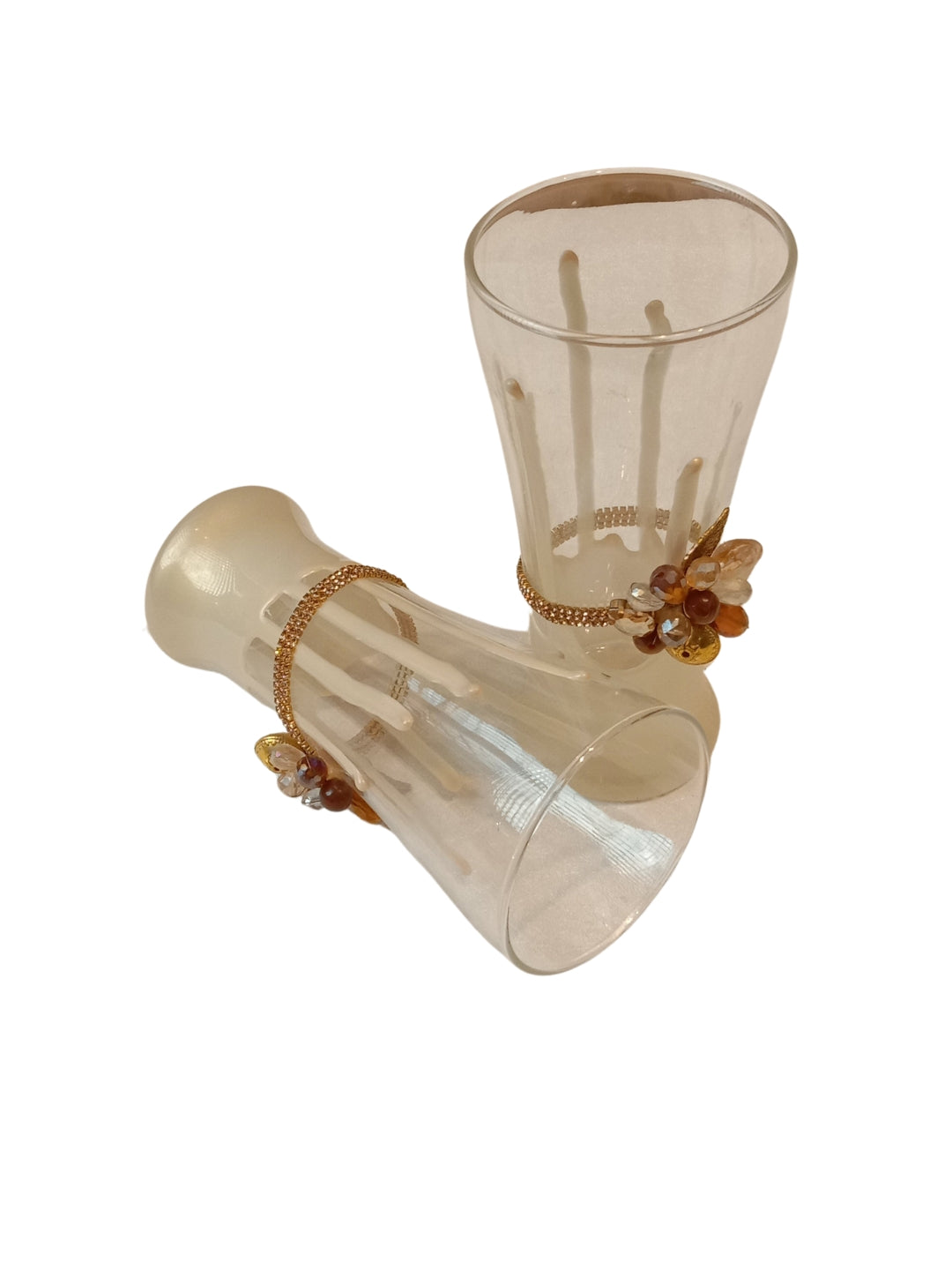 Ivory Resin Mocktail Filigree Tall Glass Set of 5