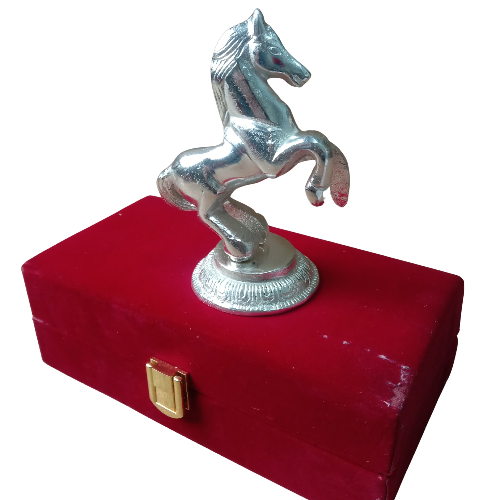 Silver plated rising horse