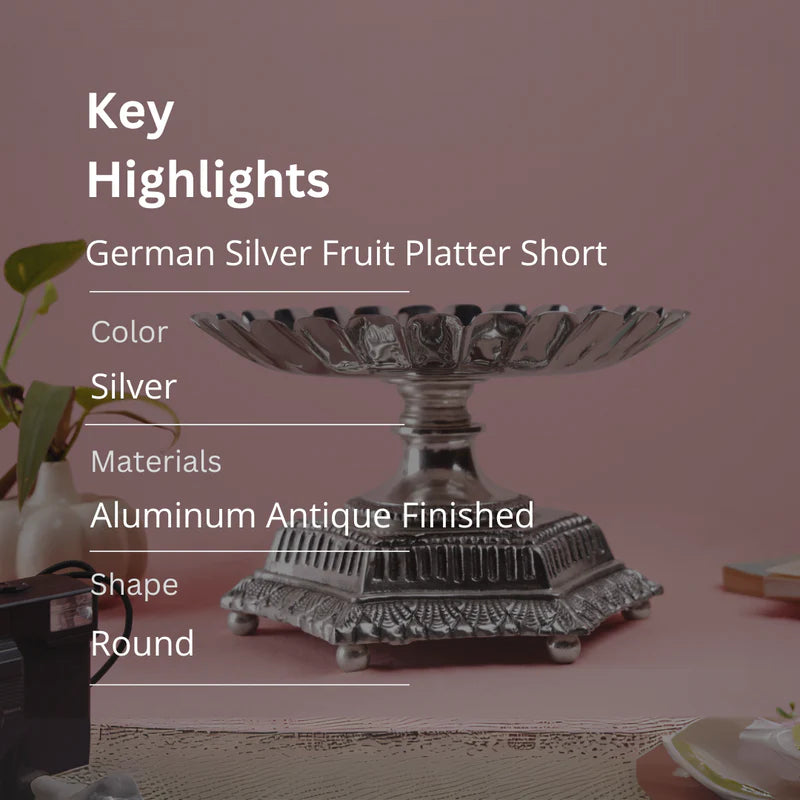 German Silver Fruit Platter - Short