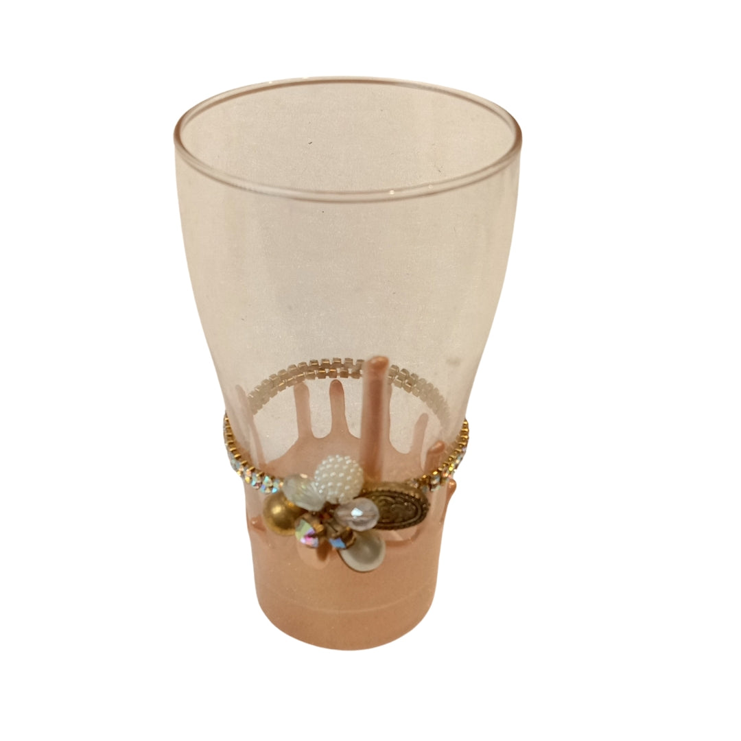 Gold Resin Mocktail Filigree Tall Glass Set of 5